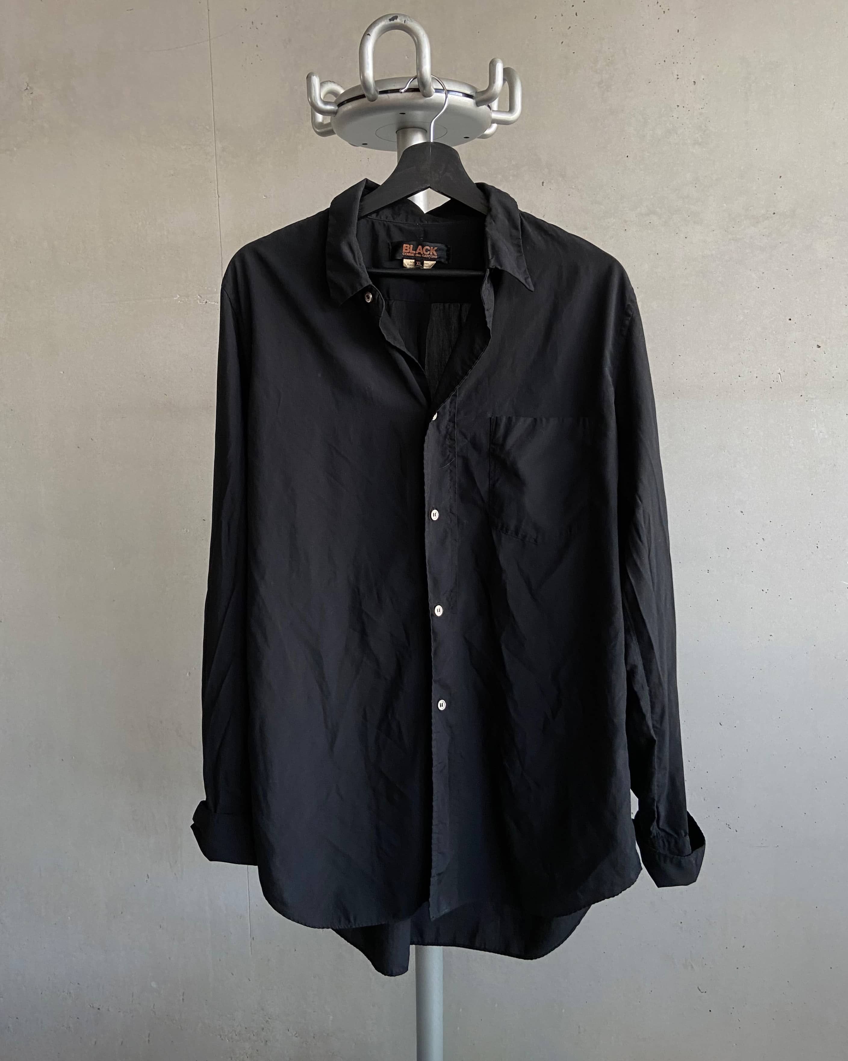 Comme des Garcons Comme des Garçons Black Polyester Button Up Size US XL / EU 56 / 4 - 5 Thumbnail