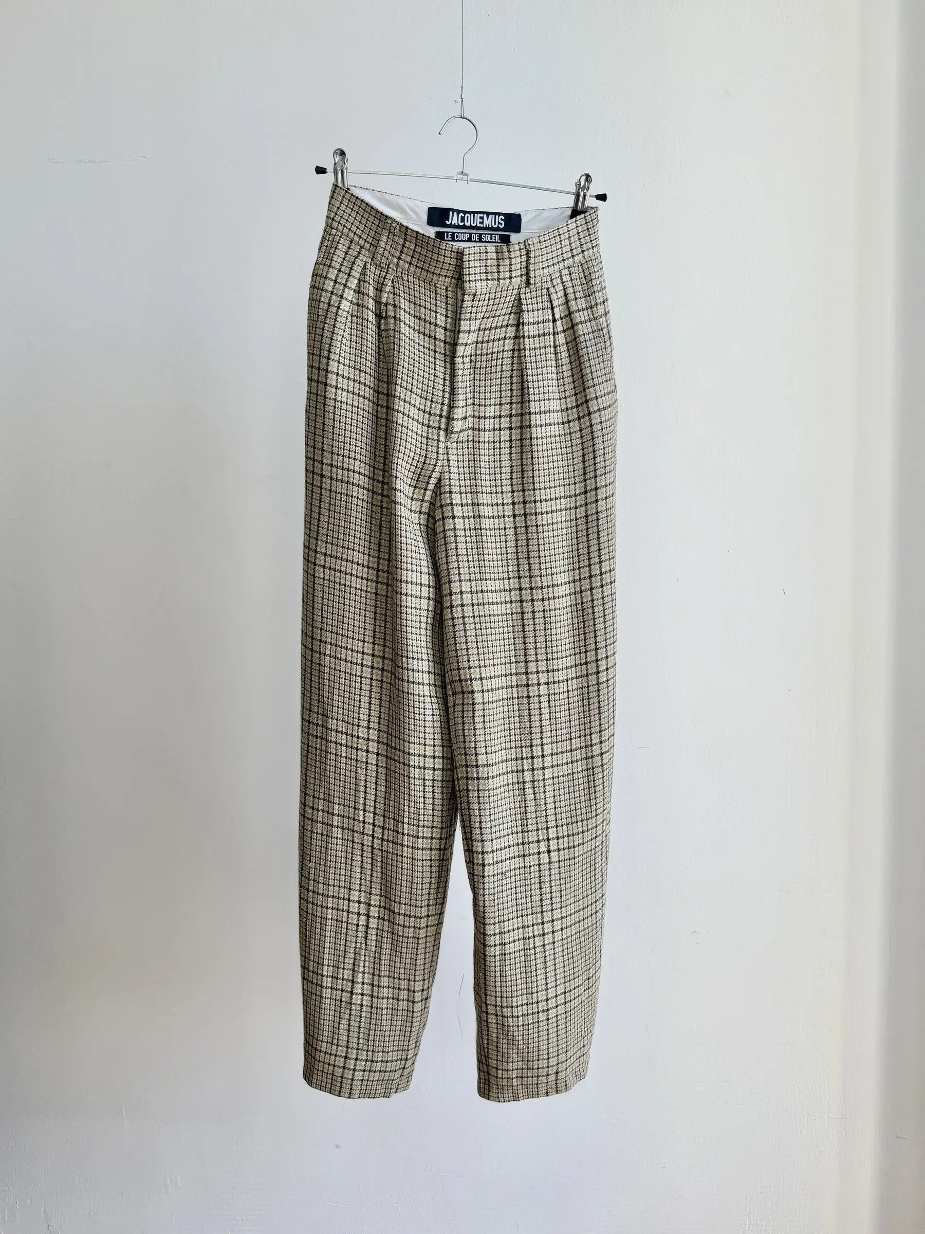 Wide Pants Baggy Checked Silk RB0020