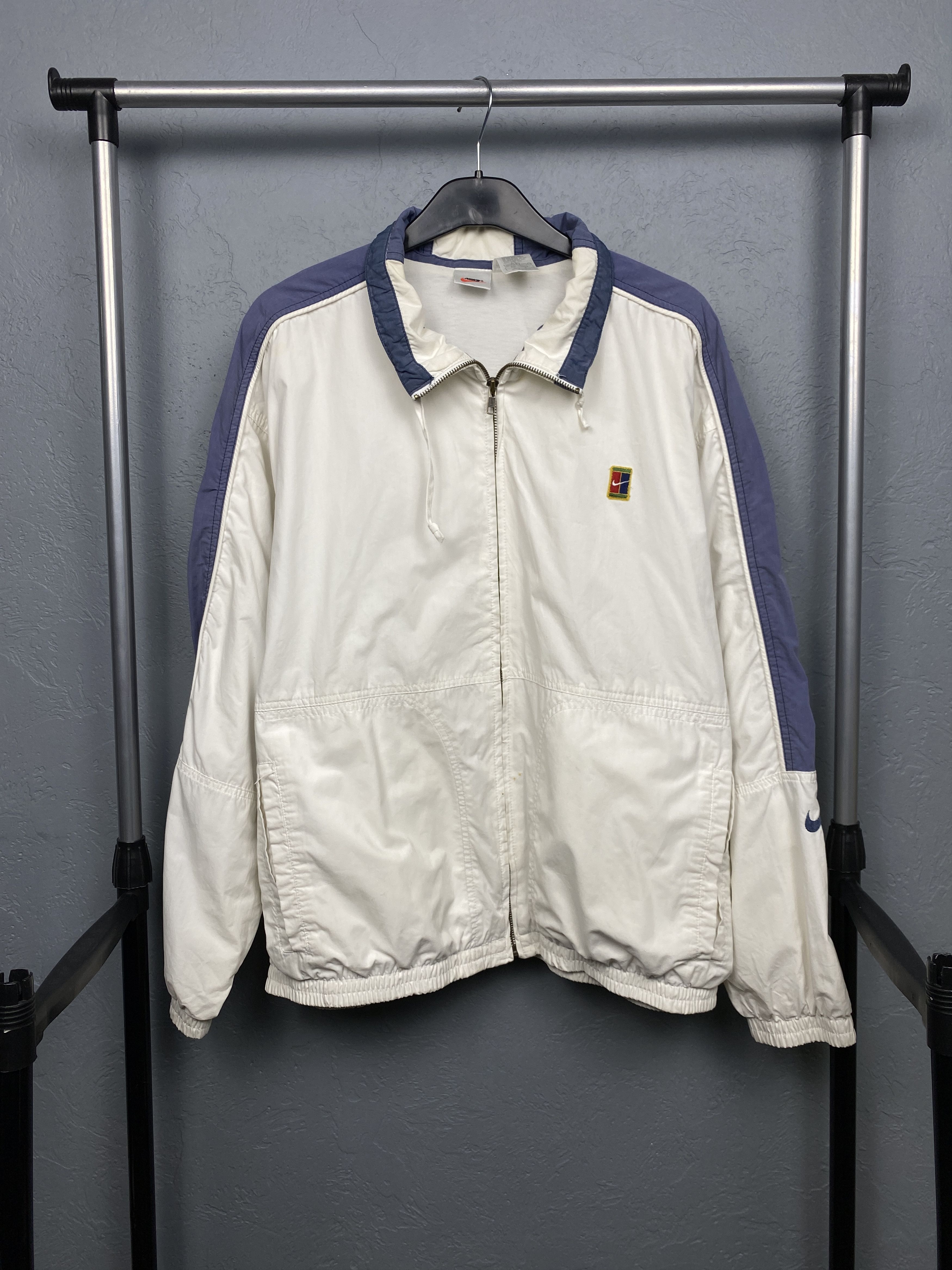 Nike × Vintage NIKE 90s Vintage Mens Windbreaker Track Top Jacket Tennis Size US L / EU 52-54 / 3 - 1 Thumbnail