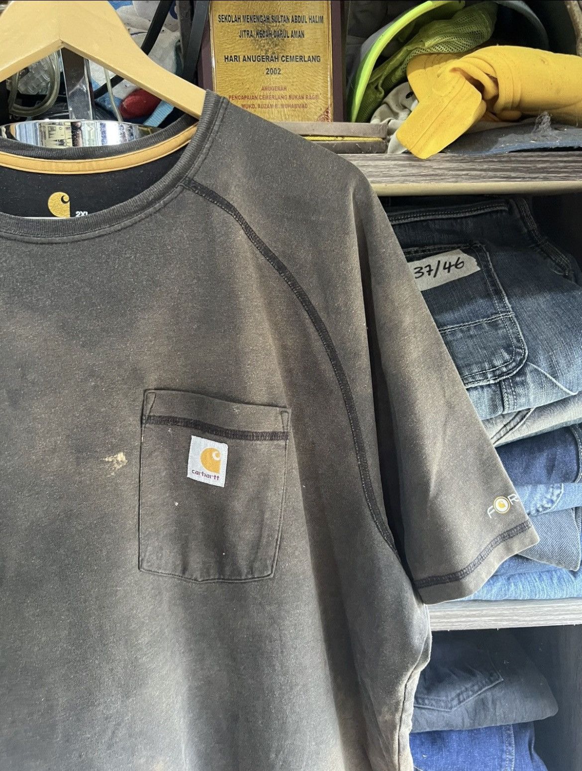 Carhartt 🔥Sun Faded Carhartt Force Pocket Tee Size US XXL / EU 58 / 5 - 8 Thumbnail