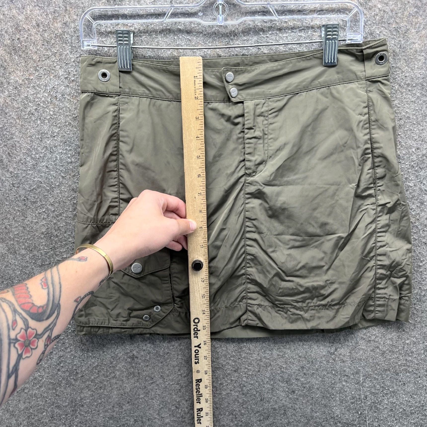 RLX Ralph Lauren RLX Ralph Lauren Skort Womens 10 Green Cargo Pocket Golf Performance Stretch Skort, Short, Athelic, Pockets, Woolen? Size ONE SIZE - 6 Thumbnail