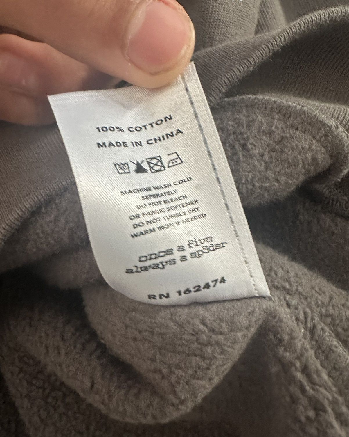 Sp5der Sp5der (Spider) Punk V2 Hoodie ‘Slate Grey’ Size US L / EU 52-54 / 3 - 5 Thumbnail