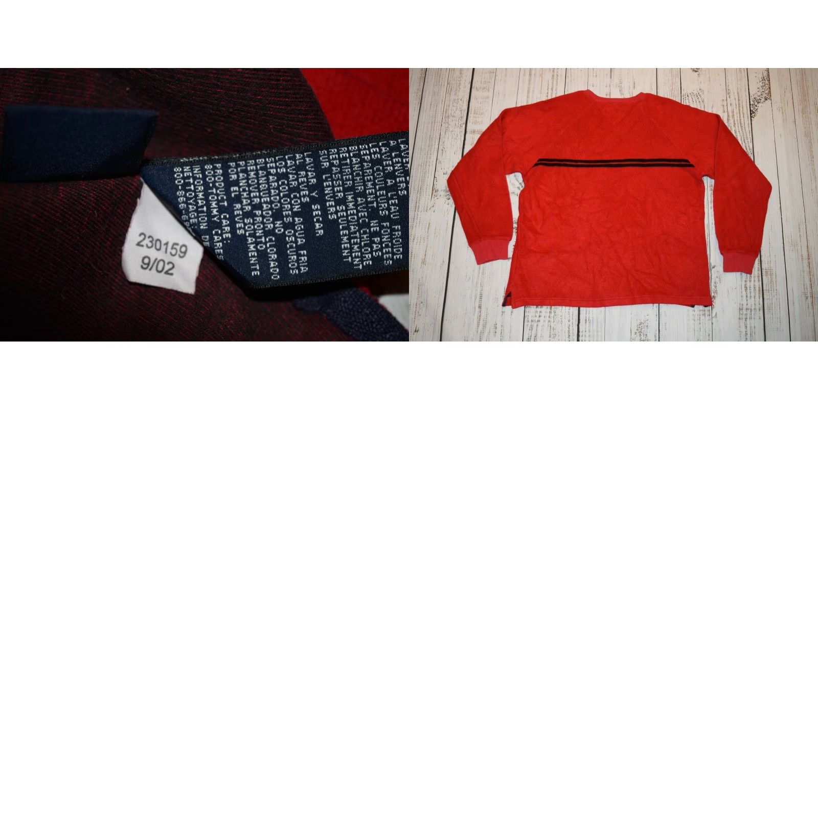 Tommy Hilfiger VINTAGE Tommy Hilfiger Sweatshirt Mens M Red Cold Stop V-Neck Pullover 90s Size US M / EU 48-50 / 2 - 8 Thumbnail