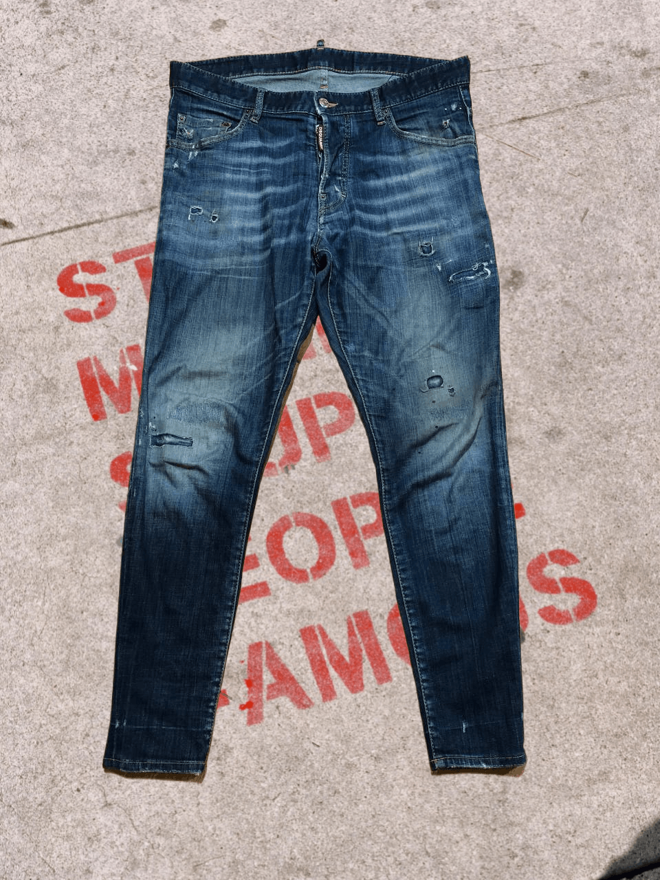 Dsquared2 Dsquared2 Skinny jeans Distressed mens streetwear Size US 34 / EU 50 - 1 Thumbnail