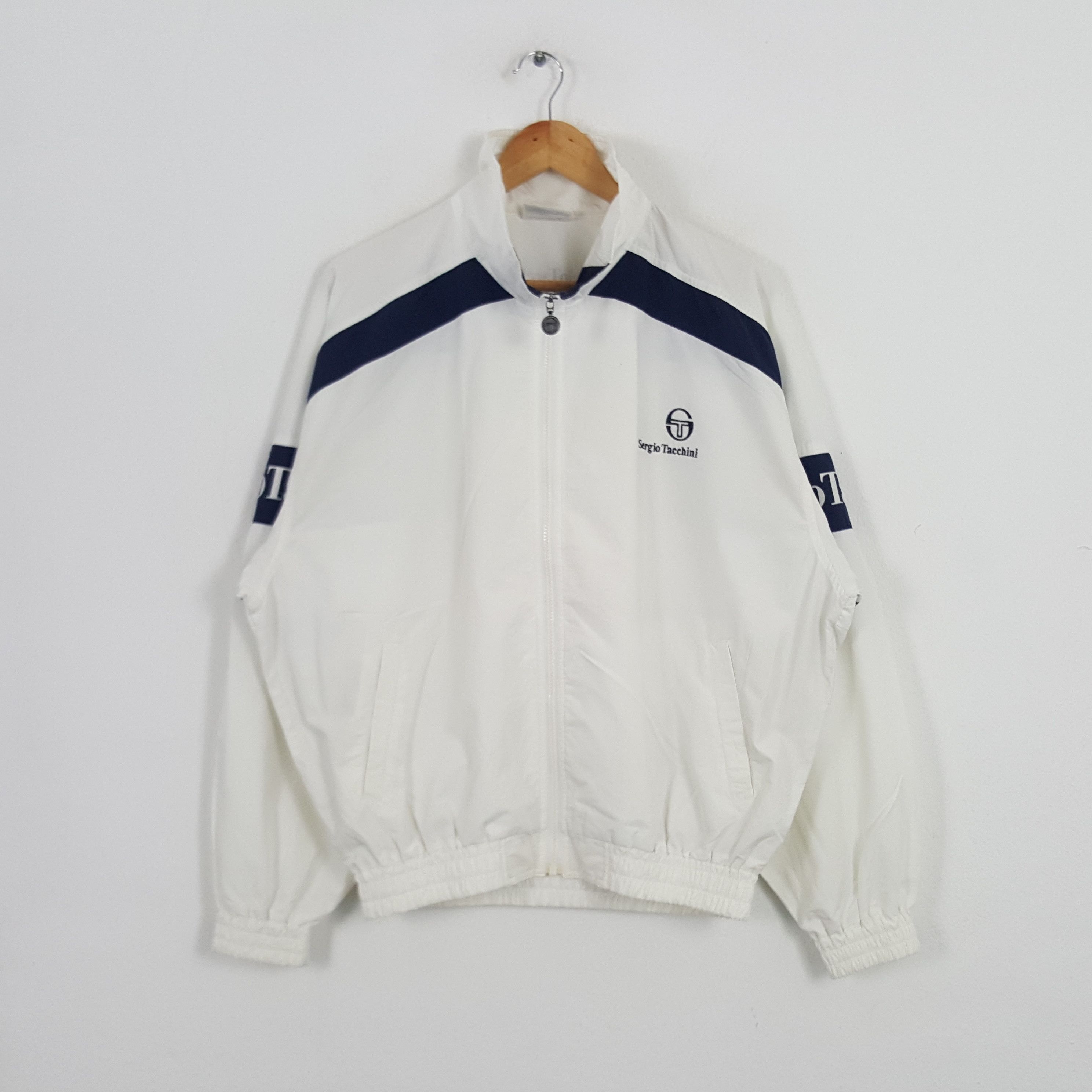Sergio Tacchini × Vintage Vintage Sergio Tacchini Sports Style Windbreaker Jacket Size US XL / EU 56 / 4 - 1 Thumbnail