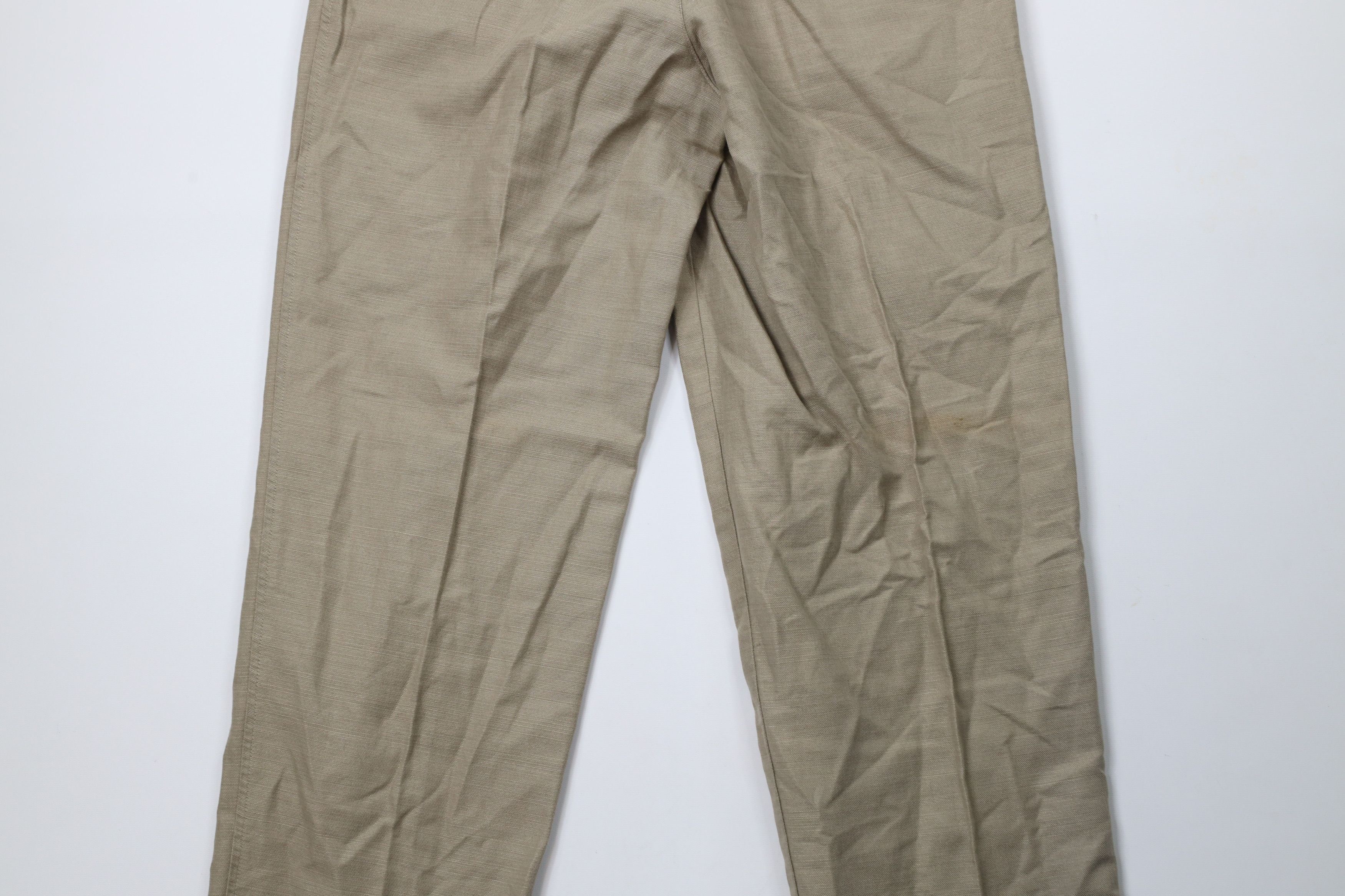 Vintage Vintage 90s Streetwear Pleated Cuffed Chino Pants Brown Size US 32 / EU 48 - 10 Thumbnail