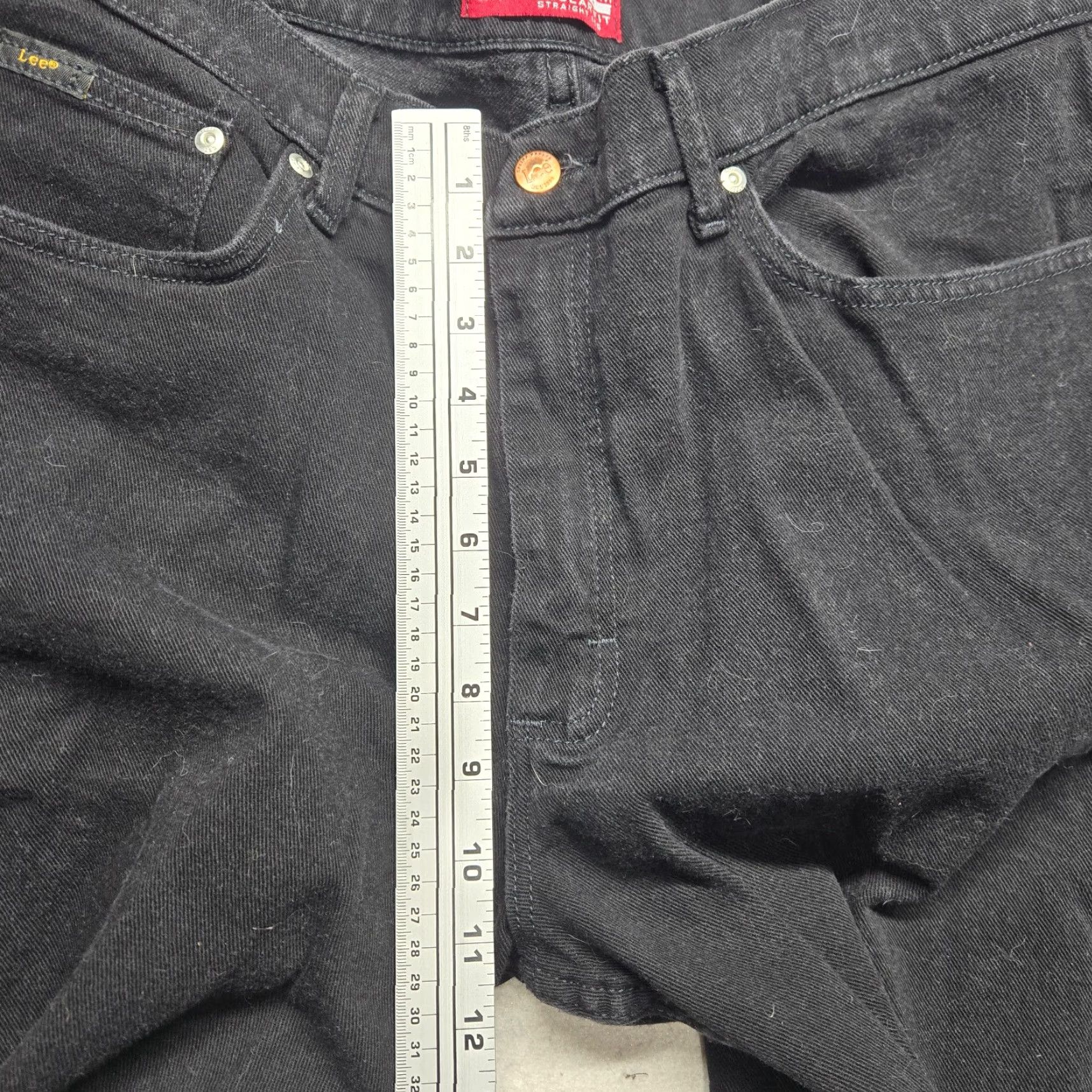 Lee LEE Jeans Black 38x30 Regular Fit Straight Denim Pants Mens Adult XS? Size US 38 / EU 54 - 5 Thumbnail