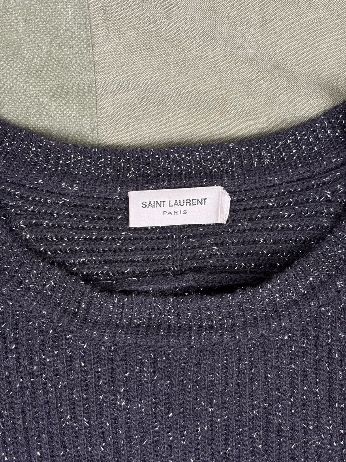 Saint Laurent Paris Metallic knit sweater Size US XL / EU 56 / 4 - 3 Thumbnail