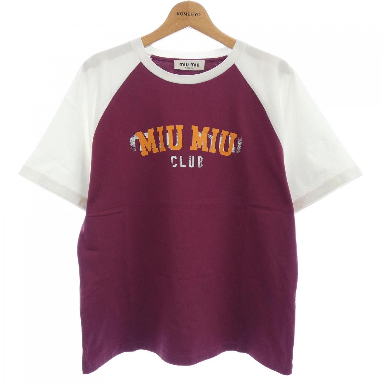 Miu Miu Miu Miu MIU MIU Cotton T Shirt Textile T-Shirts MJN400 11MV DUTY FREE for USA Size ONE SIZE - 1 Thumbnail