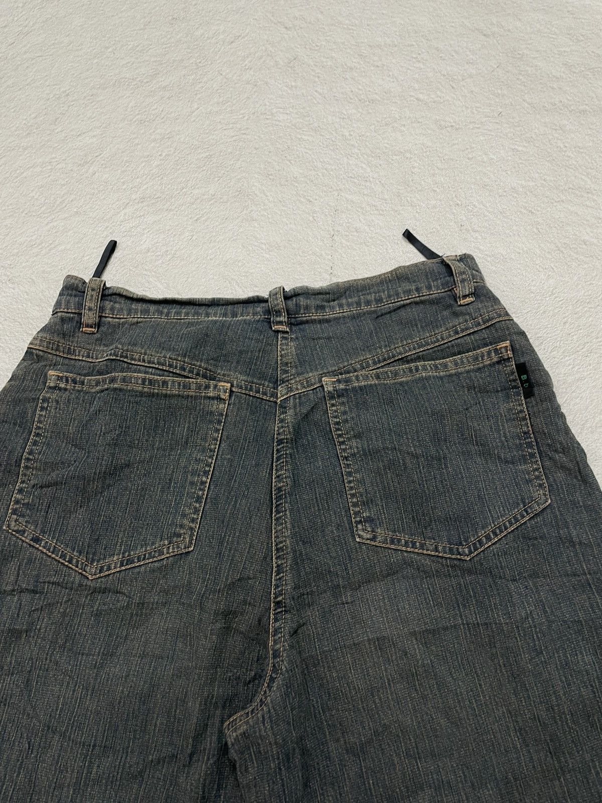 Japanese Brand 2000s Japan Dark Denim Panel Seam Faded Indigo Kapital Y2K Size US 26 / EU 42 - 8 Thumbnail
