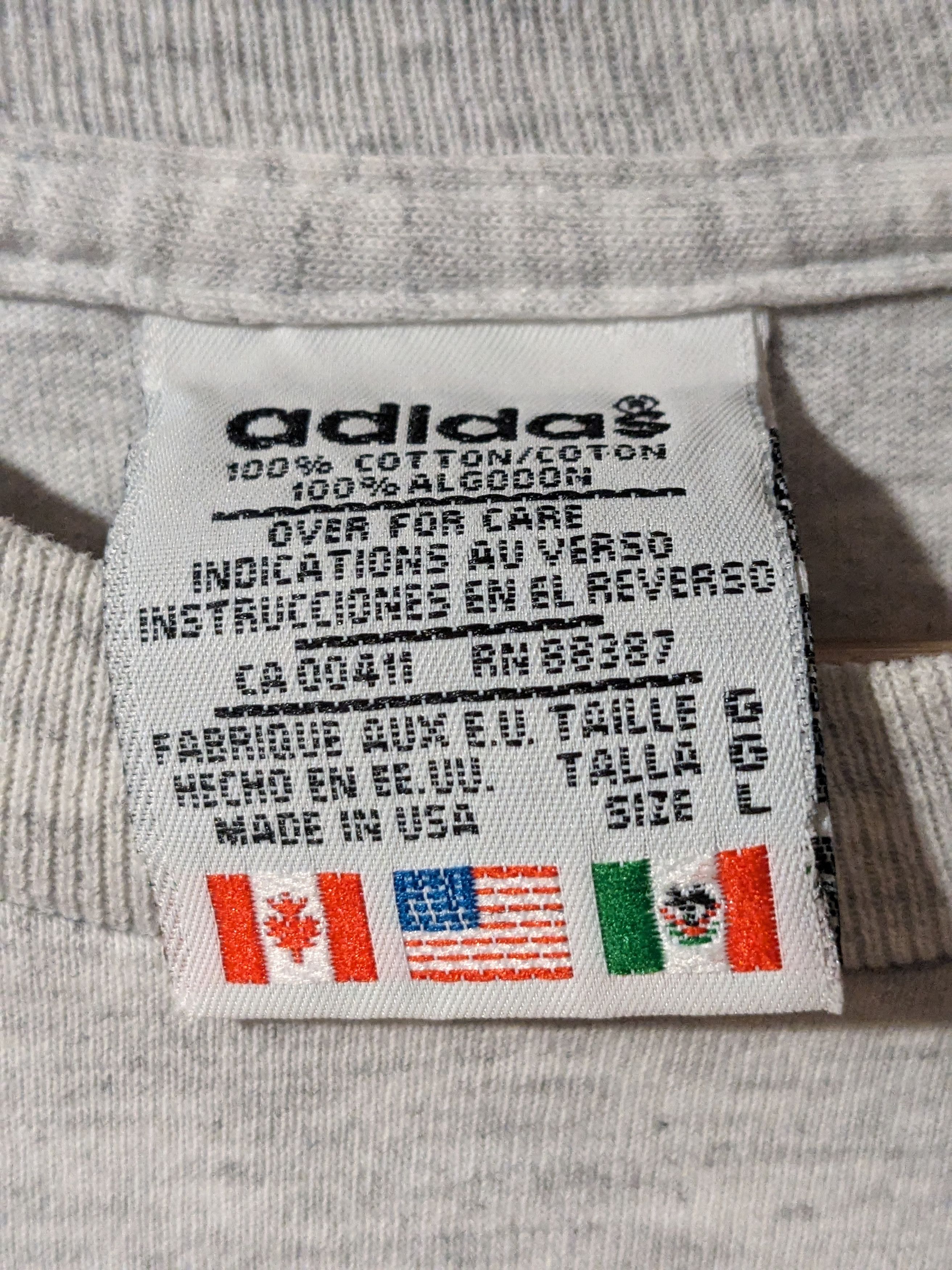 Adidas × Vintage Vintage 90s Adidas Die Marke Mit Den 3 Streifen T-Shirt Size US L / EU 52-54 / 3 - 3 Thumbnail