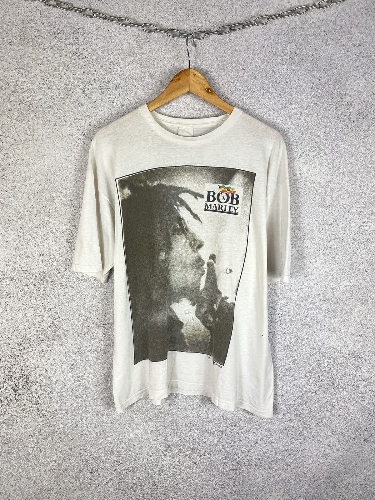 Band Tees Rare! Vintage Bob Marley 1991 T-Shirt Reggae Band Tee Size US XL / EU 56 / 4 - 1 Thumbnail
