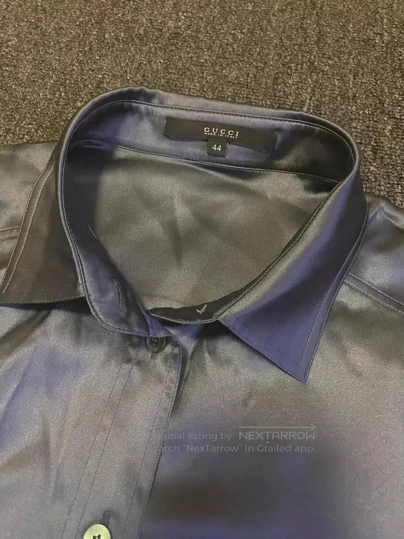 Gucci Gucci Silk Long Sleeve Button Up Shirt. Size US M / EU 48-50 / 2 - 2 Thumbnail