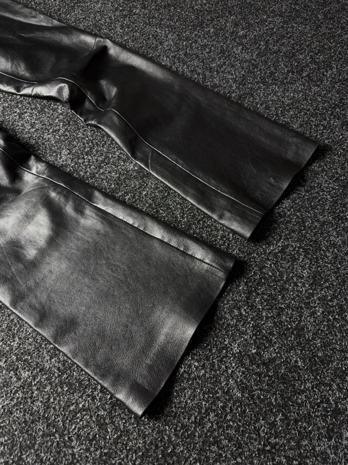Japanese Brand 🔥VNTG Leather Biker Opium Flared Pants Avant Garde Gothic Size 30" / US 8 / IT 44 - 4 Thumbnail