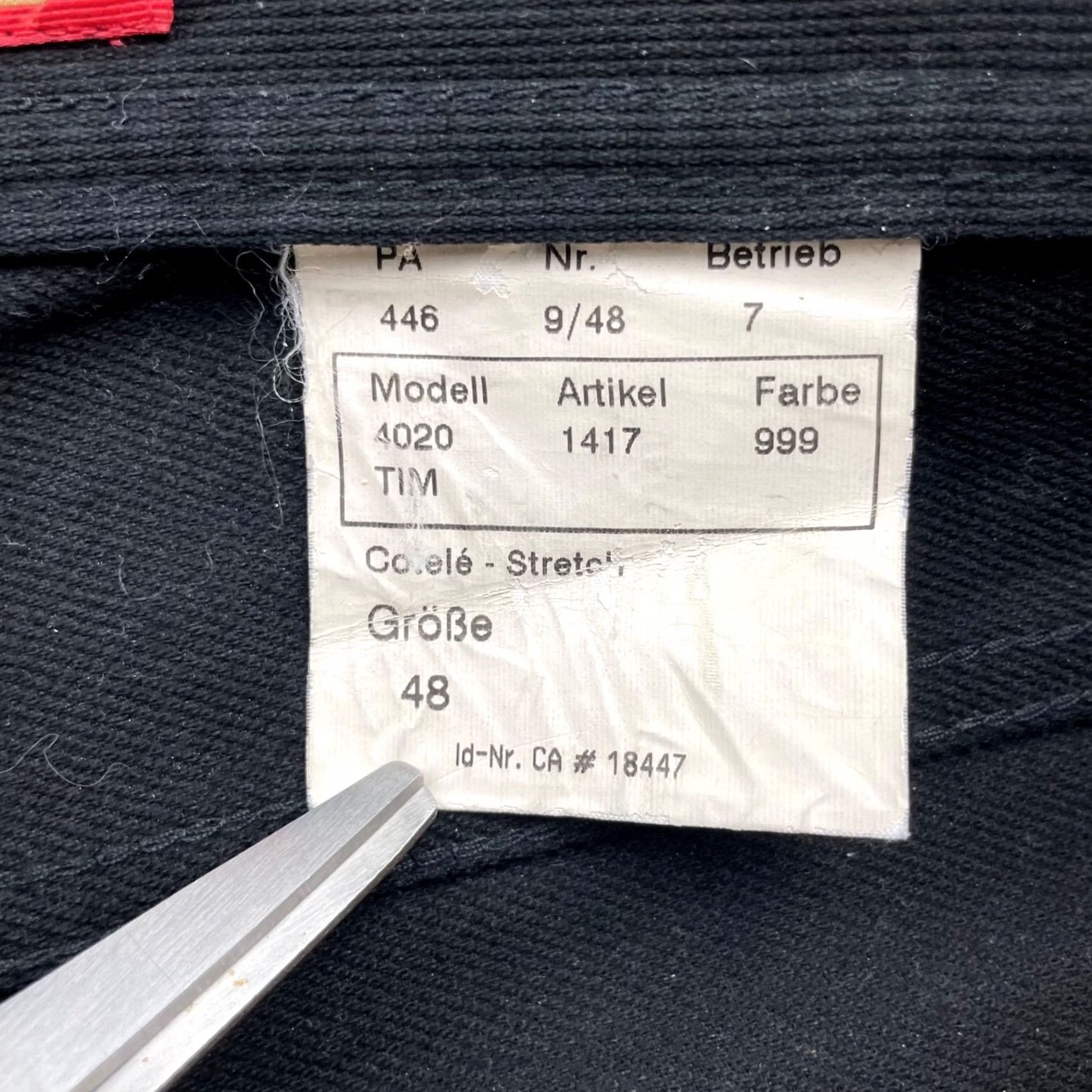 Vintage ALBERTO Men’s Tim Cotton Stretch 5-Pocket Fade Out Pants Black 33x30 Rubber? Size US 34 / EU 50 - 7 Thumbnail