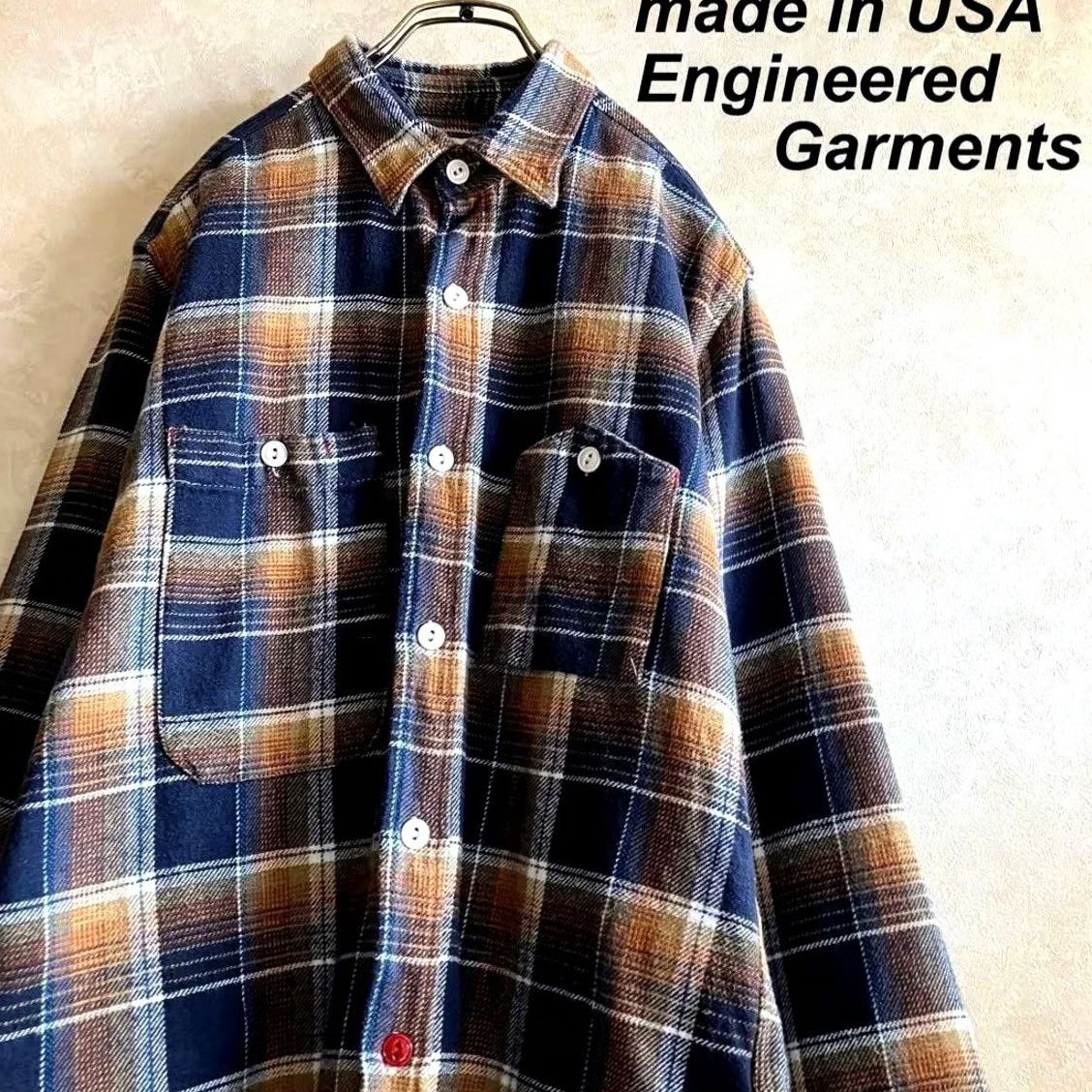 Engineered Garments ENGINEERED GARMENTS OMBRE CHECK FLANNEL SHIRT MEN MULTICOLOR COTTON SIZE M USED Size US M / EU 48-50 / 2 - 2 Thumbnail