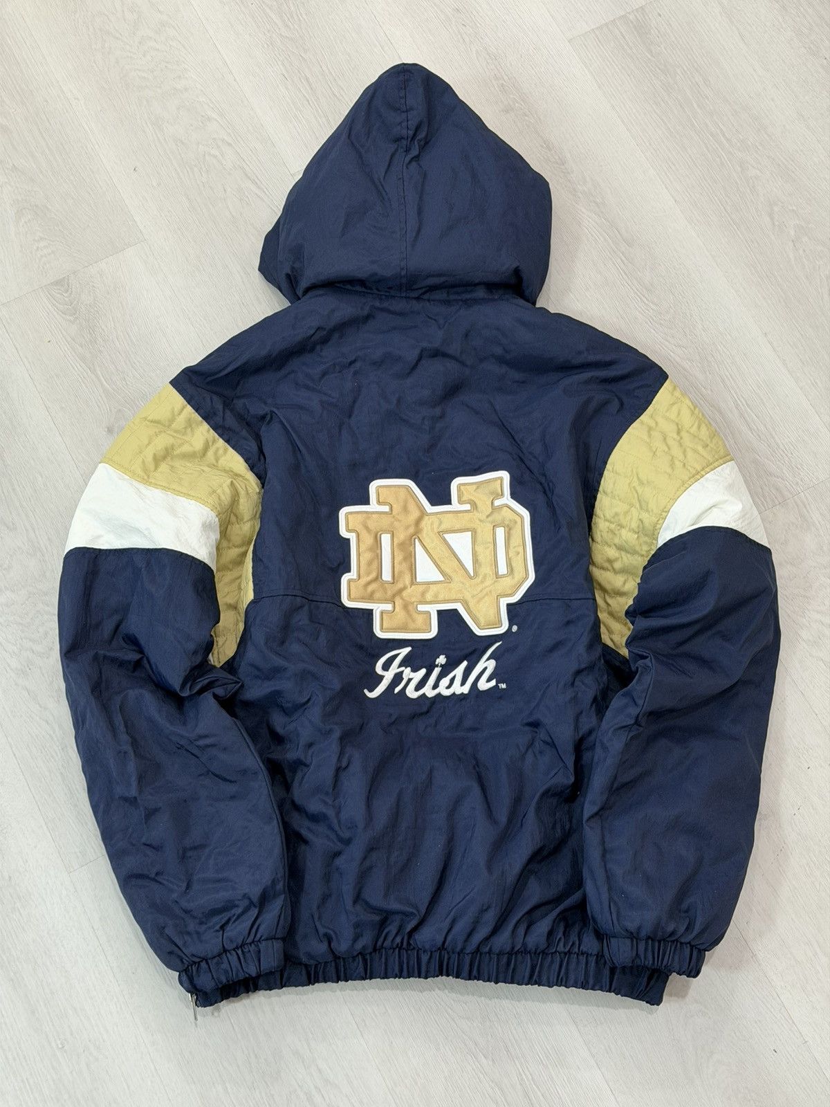 Majestic Vintage 90s Notre Dame Fighting Irish Majestic Anorak Jacket Size US L / EU 52-54 / 3 - 3 Thumbnail