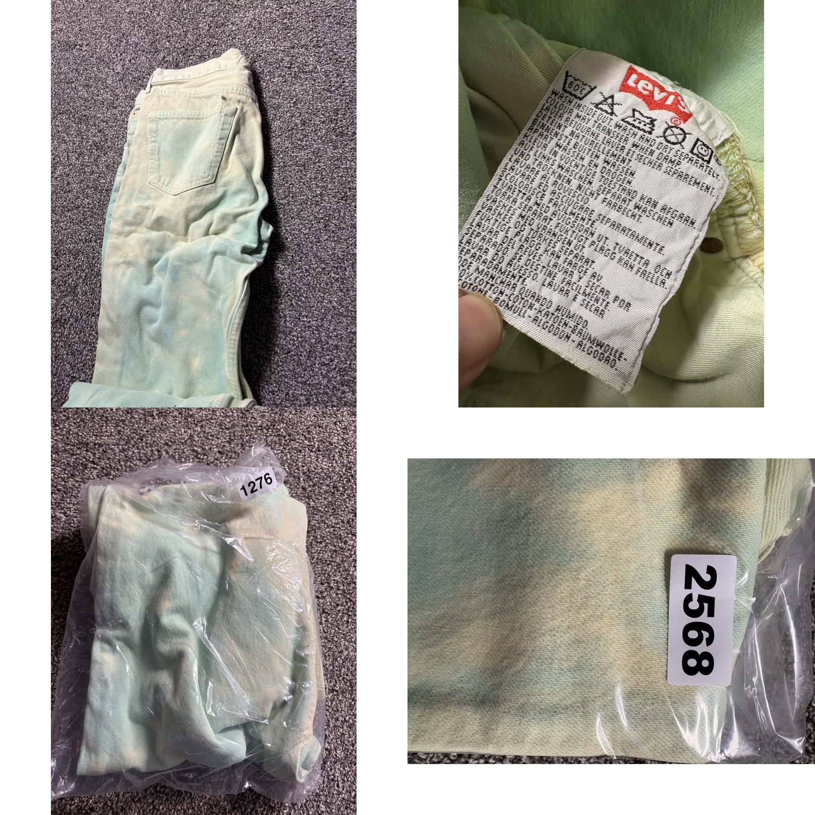Levi's VINTAGE Levi's 501 Jeans Men Regular 32x35 Denim Blue Acid Wash Straight Leg Button Fly France Grunge 90s Logo Retro Classic Mens Size US 32 / EU 48 - 10 Thumbnail