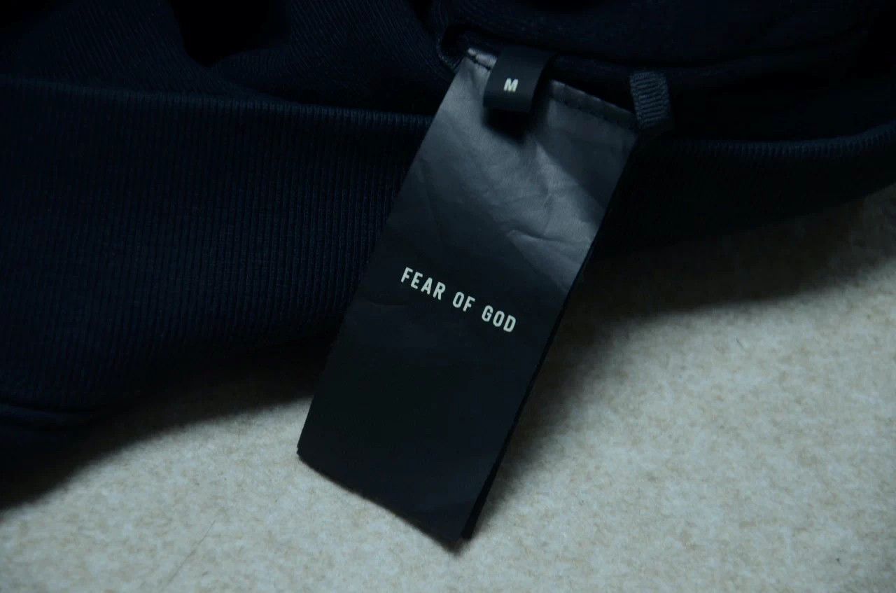 Fear of God Fear of God 7th Thick Black Flocked Logo Sweatshirt Jacket Size US M / EU 48-50 / 2 - 8 Thumbnail