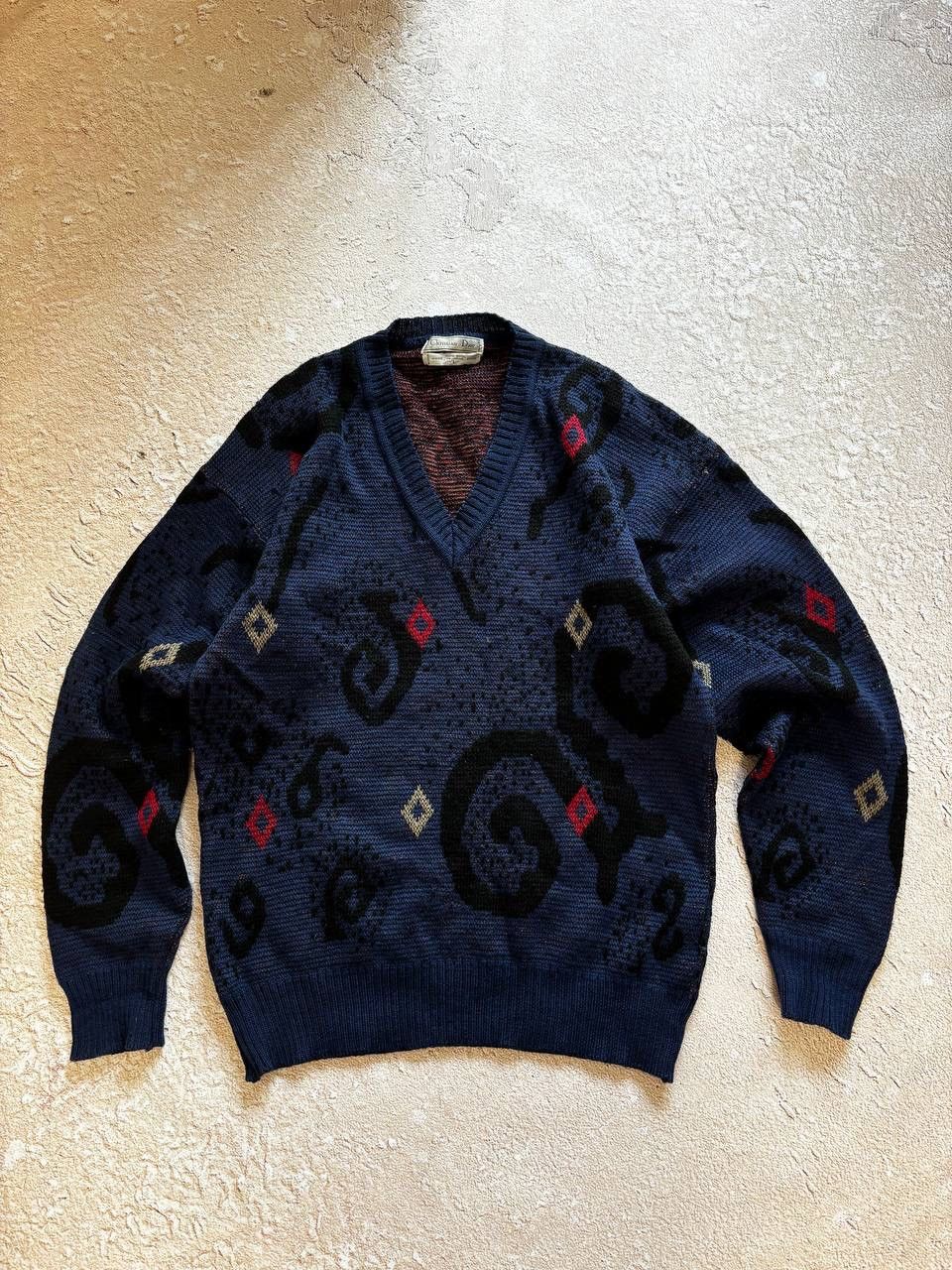 Christian Dior Monsieur × Vintage Christian Dior vintage distressed sweater Size US L / EU 52-54 / 3 - 1 Thumbnail