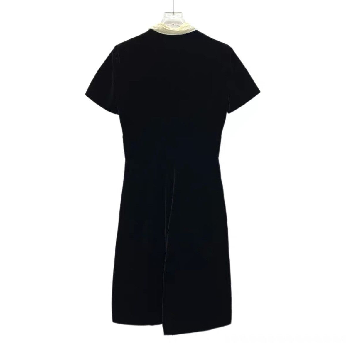 Dior Dior Black Cotton Lapel Short Sleeve Velvet Jumpsuit K26WX Size XS / US 0-2 / IT 36-38 - 2 Thumbnail