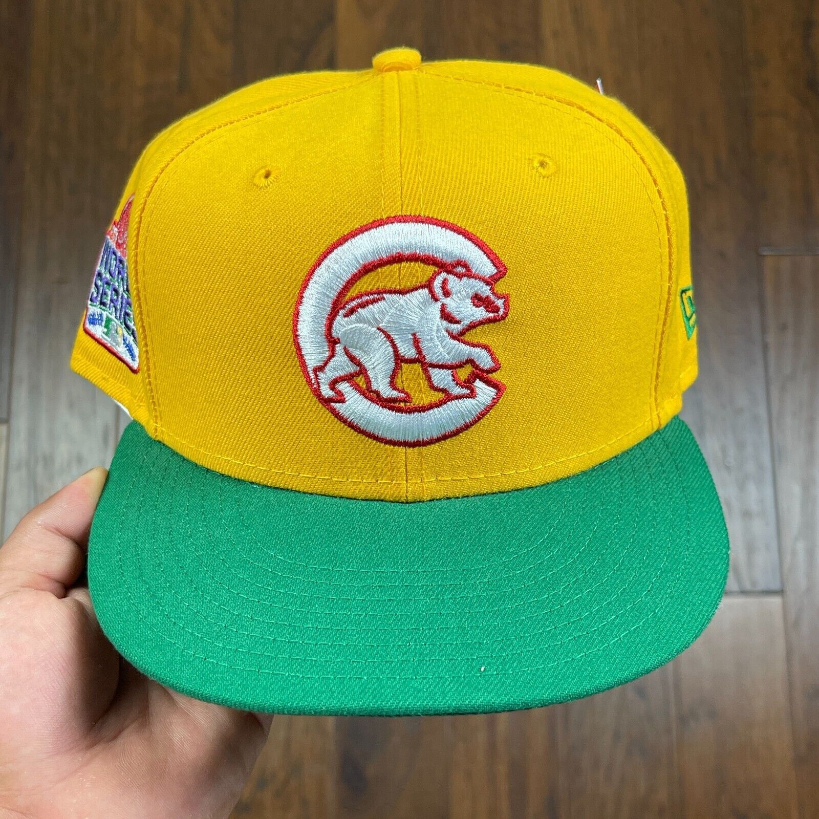 New Era Chicago Cubs Walking Bear Logo Yellow New Era Cap size 7 5/8 Size ONE SIZE - 2 Thumbnail
