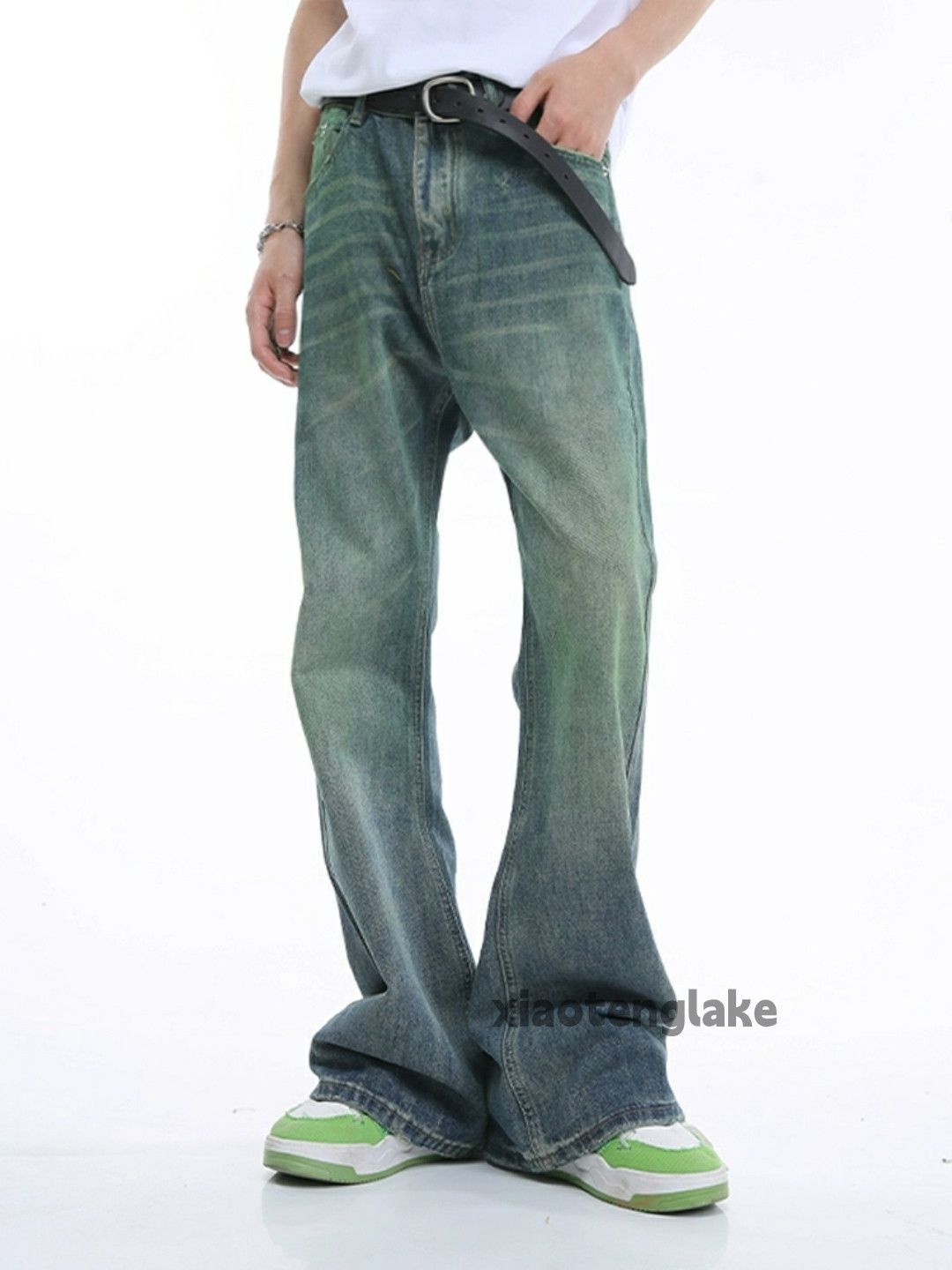 washed faded skate hiphop yuppie bootcut jeans