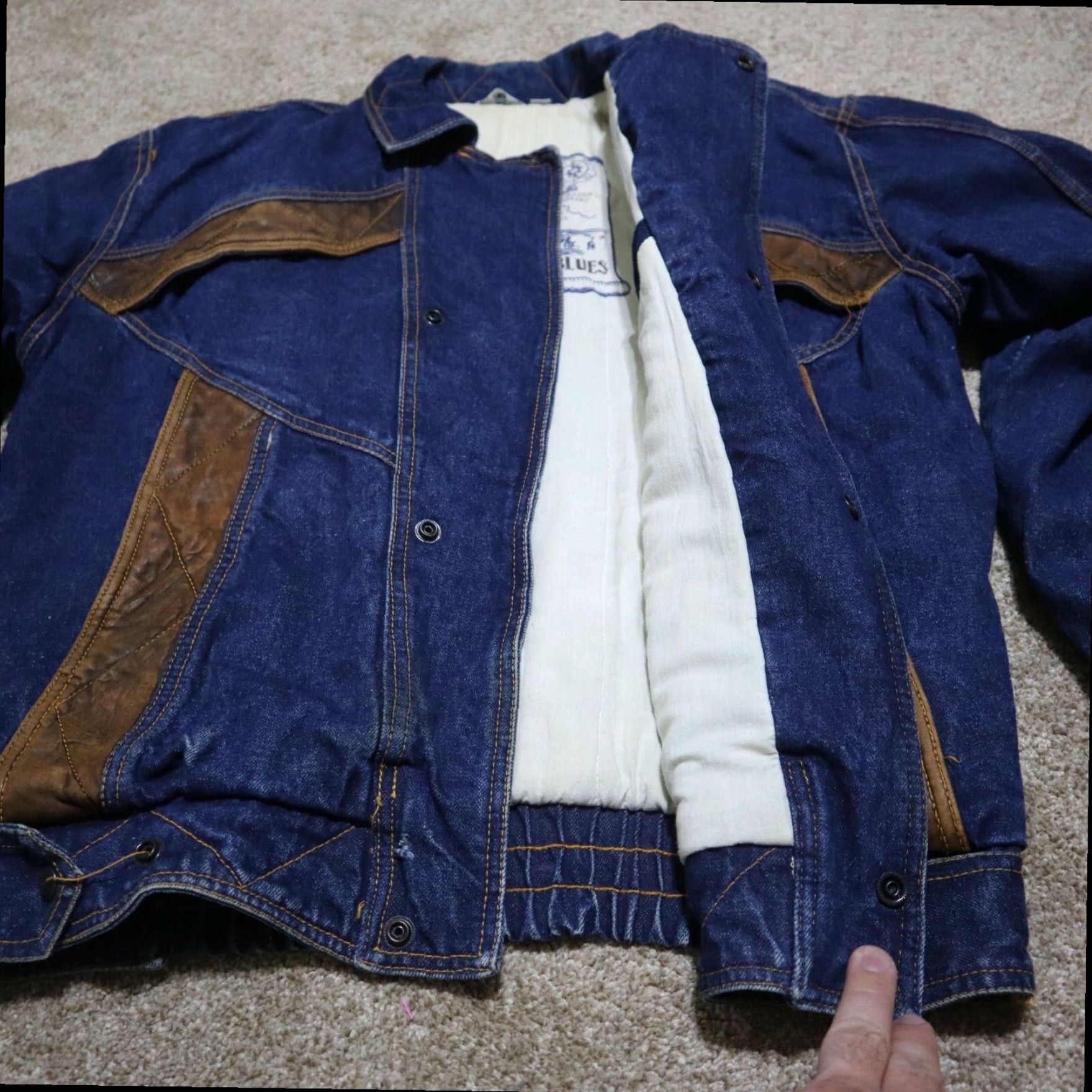 Vintage VINTAGE Canyon River Blues Denim Jacket Blue Wash Medium Unisex Adult Size US 31 - 3 Thumbnail