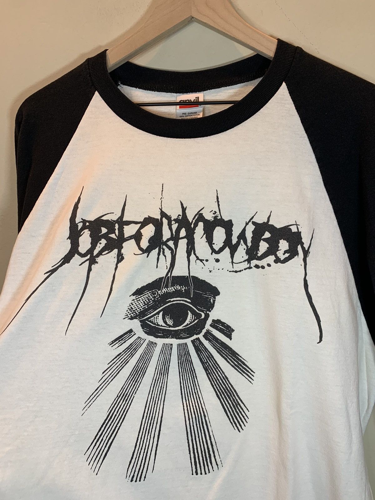 Band Tees *RARE* Vintage Job For A Cowboy Band Y2K Metal Raglan Shirt Size US XL / EU 56 / 4 - 2 Thumbnail