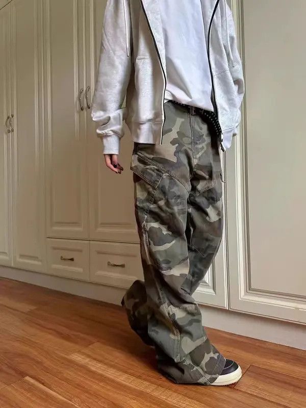 Japanese Brand Camouflage Y2K Street Hip Hop Micro Flare Work Pants Size US 34 / EU 50 - 3 Thumbnail