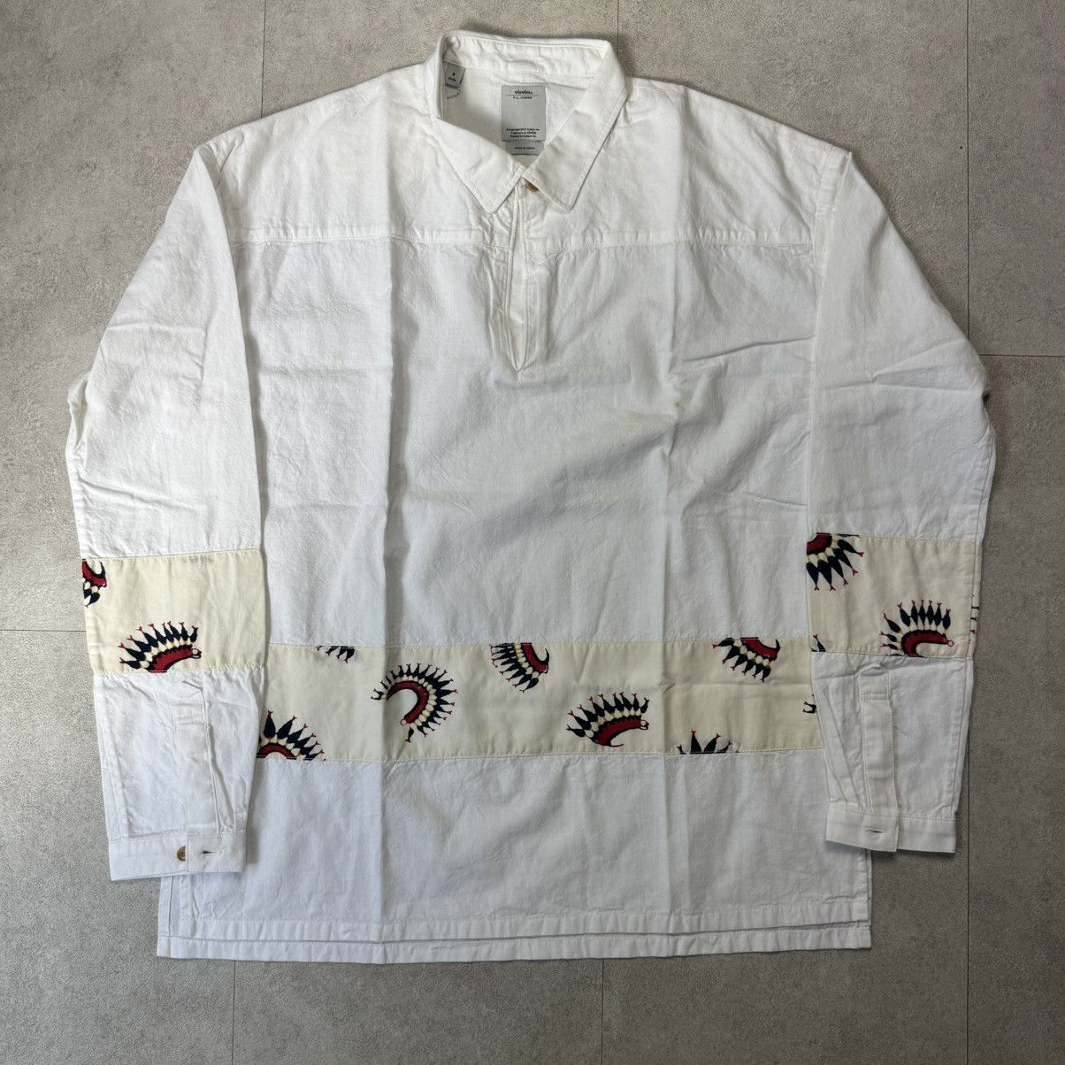 トップス visvim 14SS KERCHIEF DOTS TUNIC SHIRT VISVIM(ビズビム) KERCHIEF DOTS TUNIC SHIRT 14SS (blue