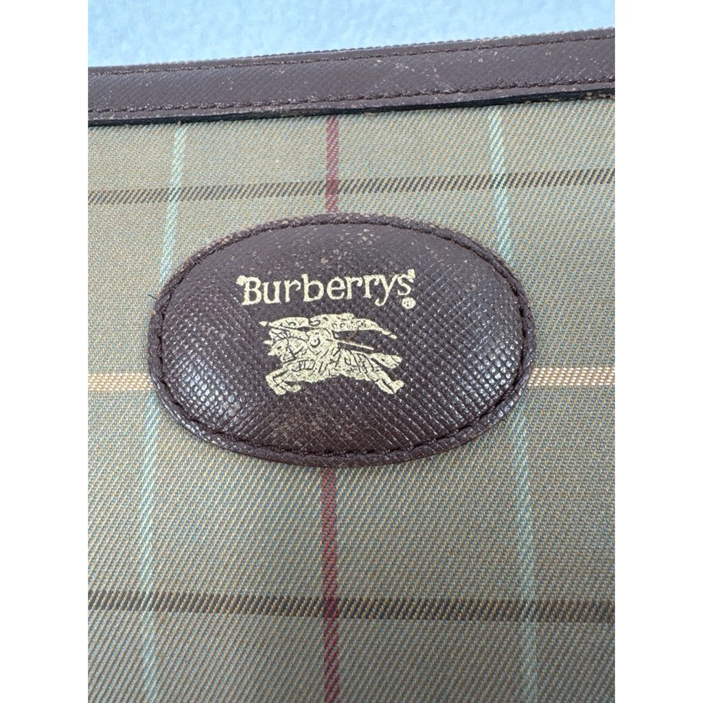 Burberry Vintage Burberrys Clutch Cosmetic Bag Check 9.5”x6”x2” Size ONE SIZE - 6 Thumbnail
