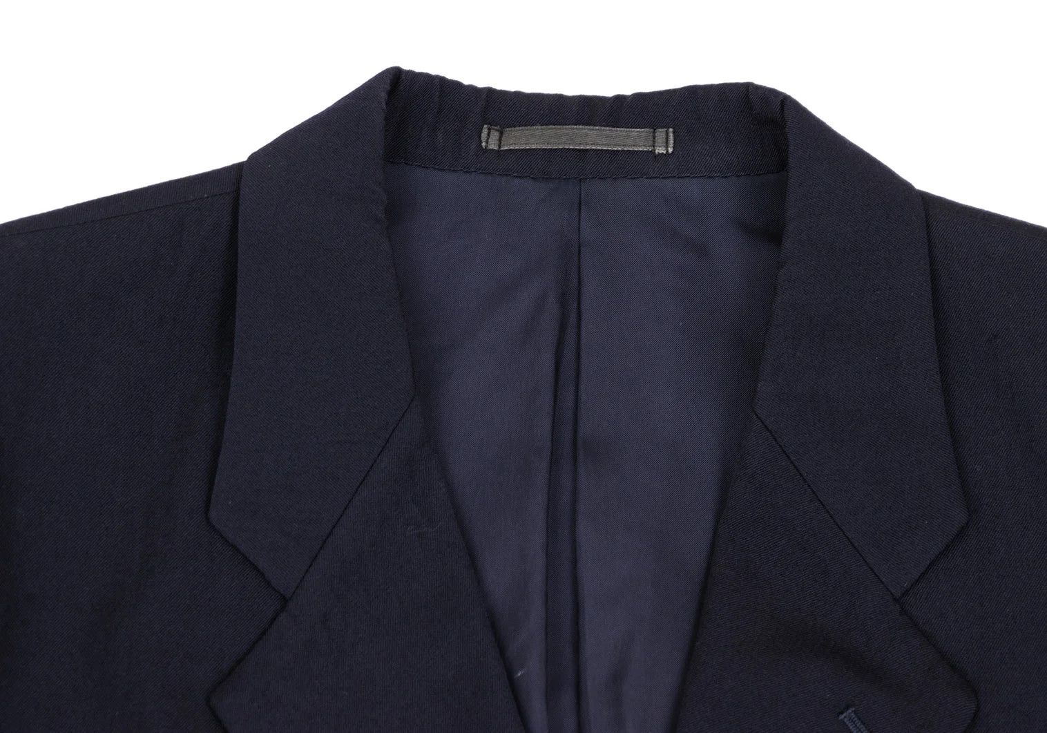 Comme des Garcons Homme Plus Wool Gabardine Gathered Jacket in Navy M Size US M / EU 48-50 / 2 - 3 Thumbnail