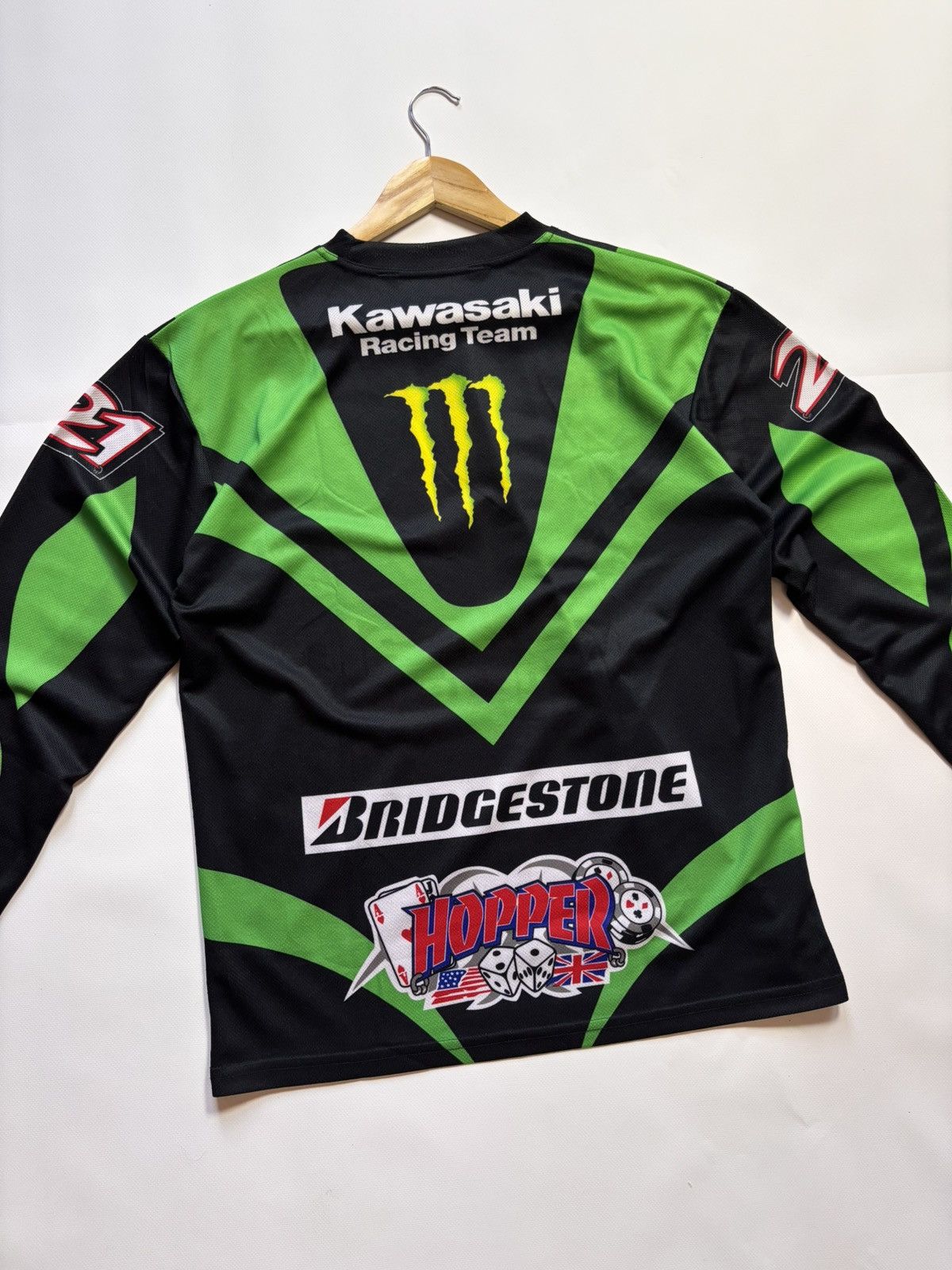 Vintage MONSTER KAWASAKI ASAP ROCKY VINTAGE RETRO RACING JERSEY (XL) Size US XL / EU 56 / 4 - 1 Thumbnail