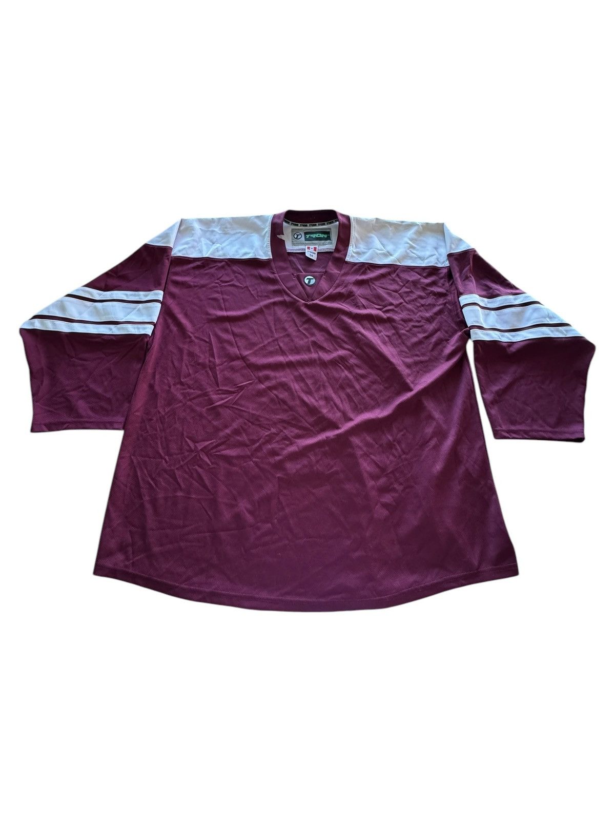 Other × Vintage Vintage Oversized Tron Blank Burgundy Baggy Hockey Jersey Size US L / EU 52-54 / 3 - 1 Thumbnail
