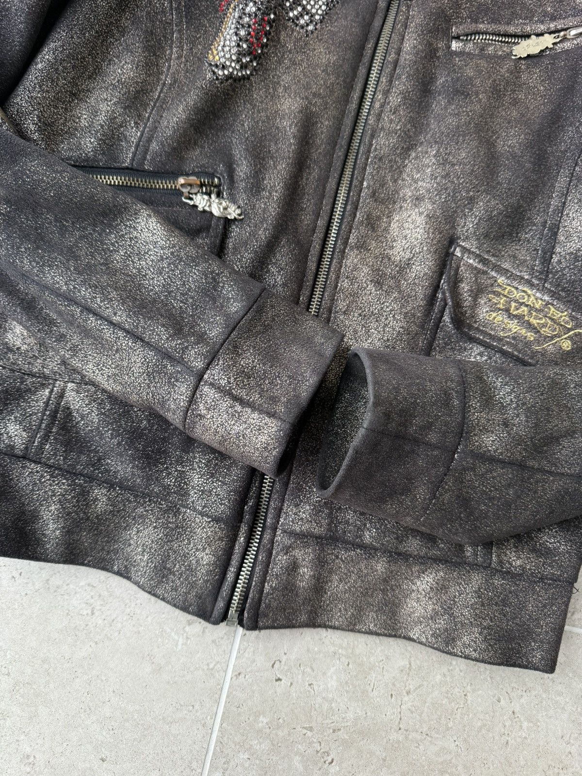 Christian Audigier Ed Hardy Bomber Jacket Size M / US 6-8 / IT 42-44 - 6 Thumbnail
