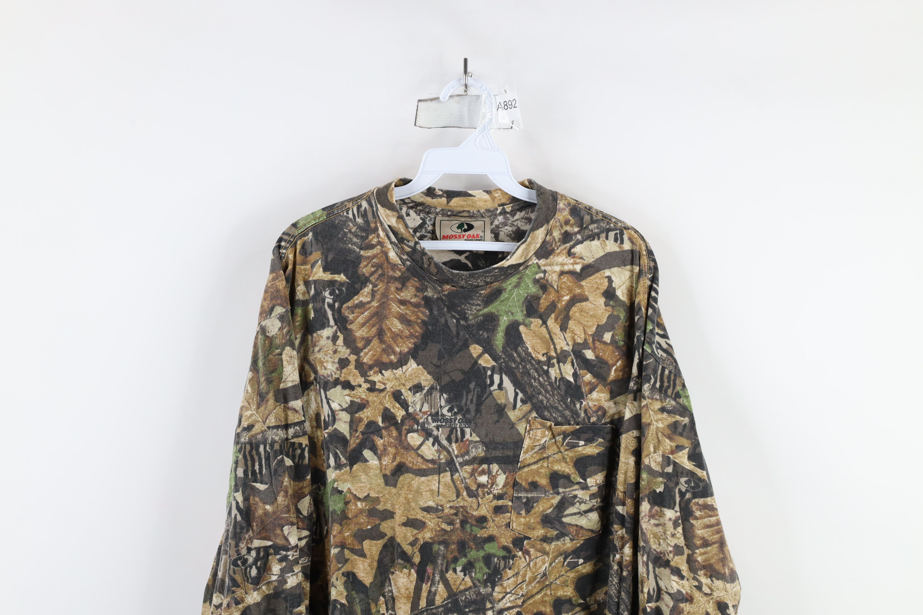 Mossy Oaks × Vintage Vintage 90s Mossy Oak Camouflage Long Sleeve Pocket T-Shirt Size US XXL / EU 58 / 5 - 2 Thumbnail