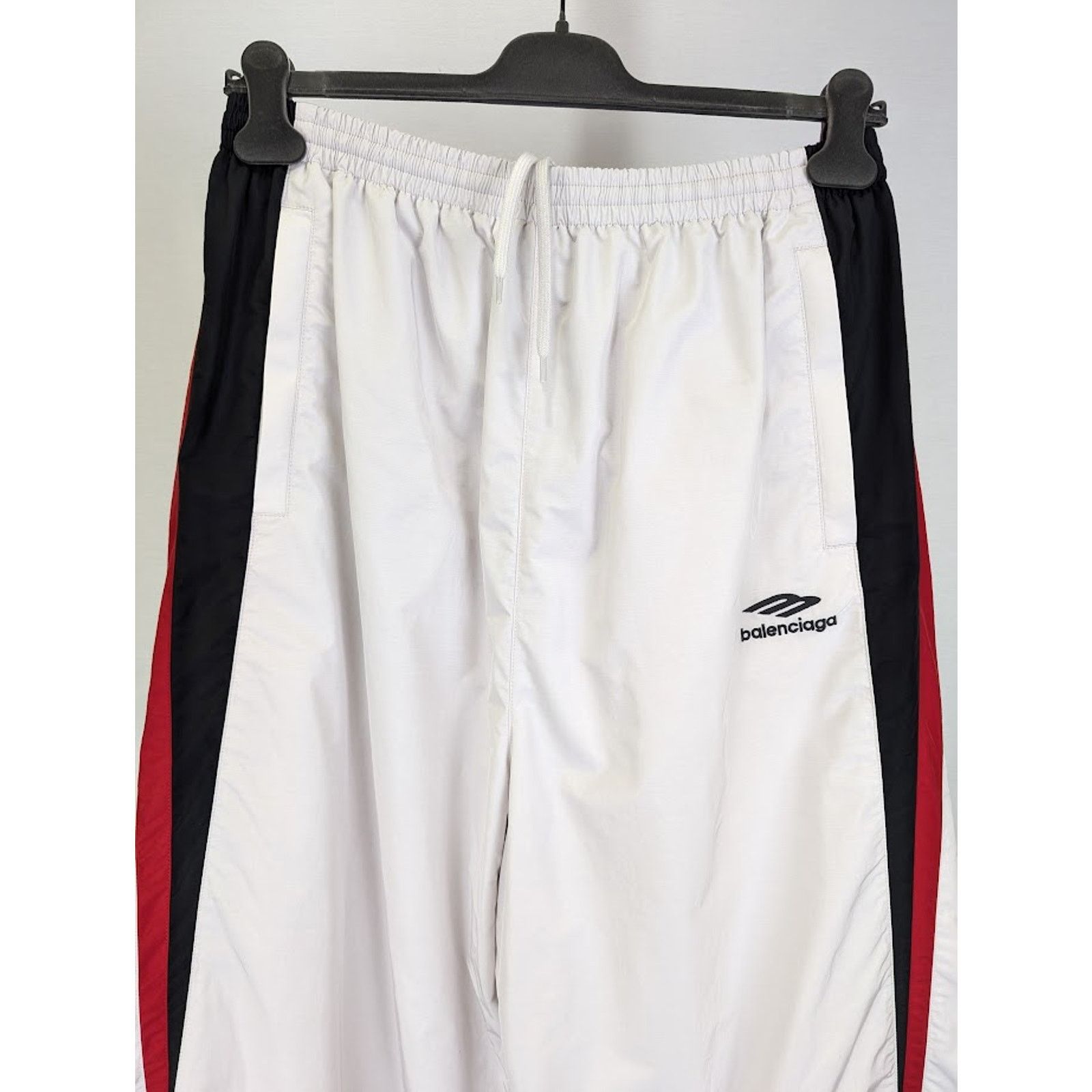 Balenciaga o1rshd1 Techno Poplin Tracsuit Pants in Off-White Size US 28 / EU 44 - 3 Thumbnail