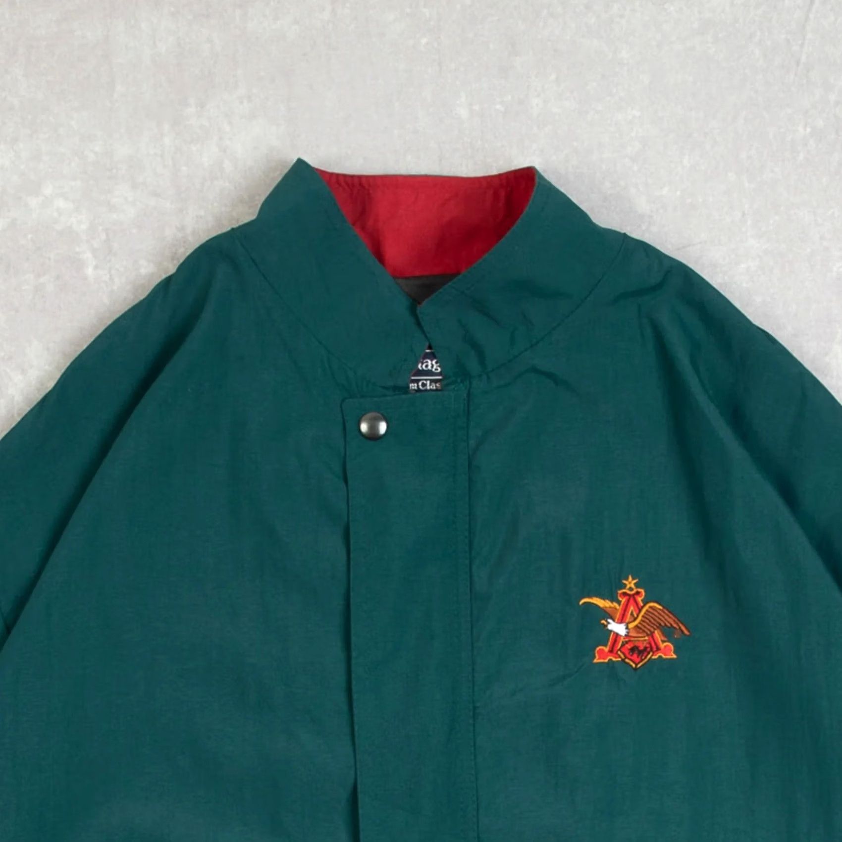 Vintage Vintage Anheuser-Busch Bomber Jacket Medium Men's 1990s Green USA Made Nylon Size US M / EU 48-50 / 2 - 3 Thumbnail