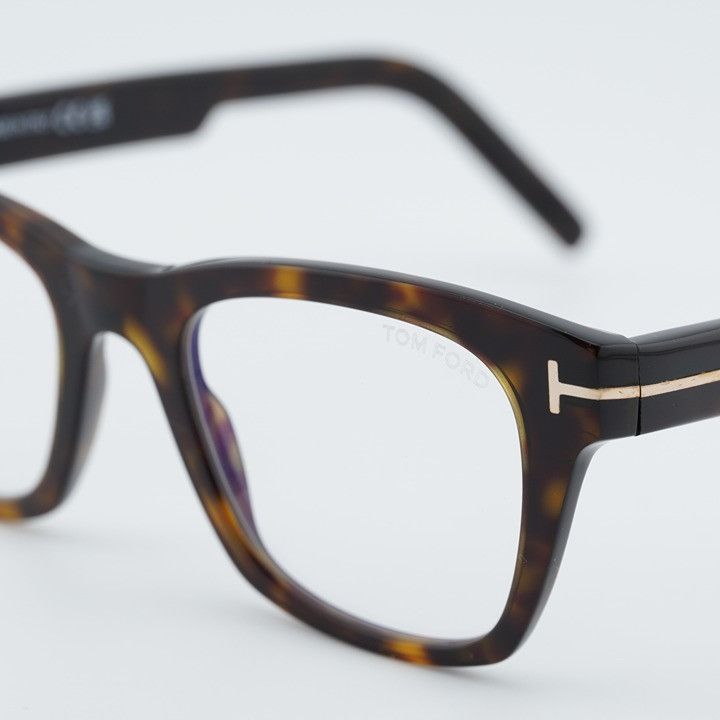 Tom Ford Tom Ford FT5886-B 052 Eyeglasses Havana 50mm Square Frame Size ONE SIZE - 2 Thumbnail