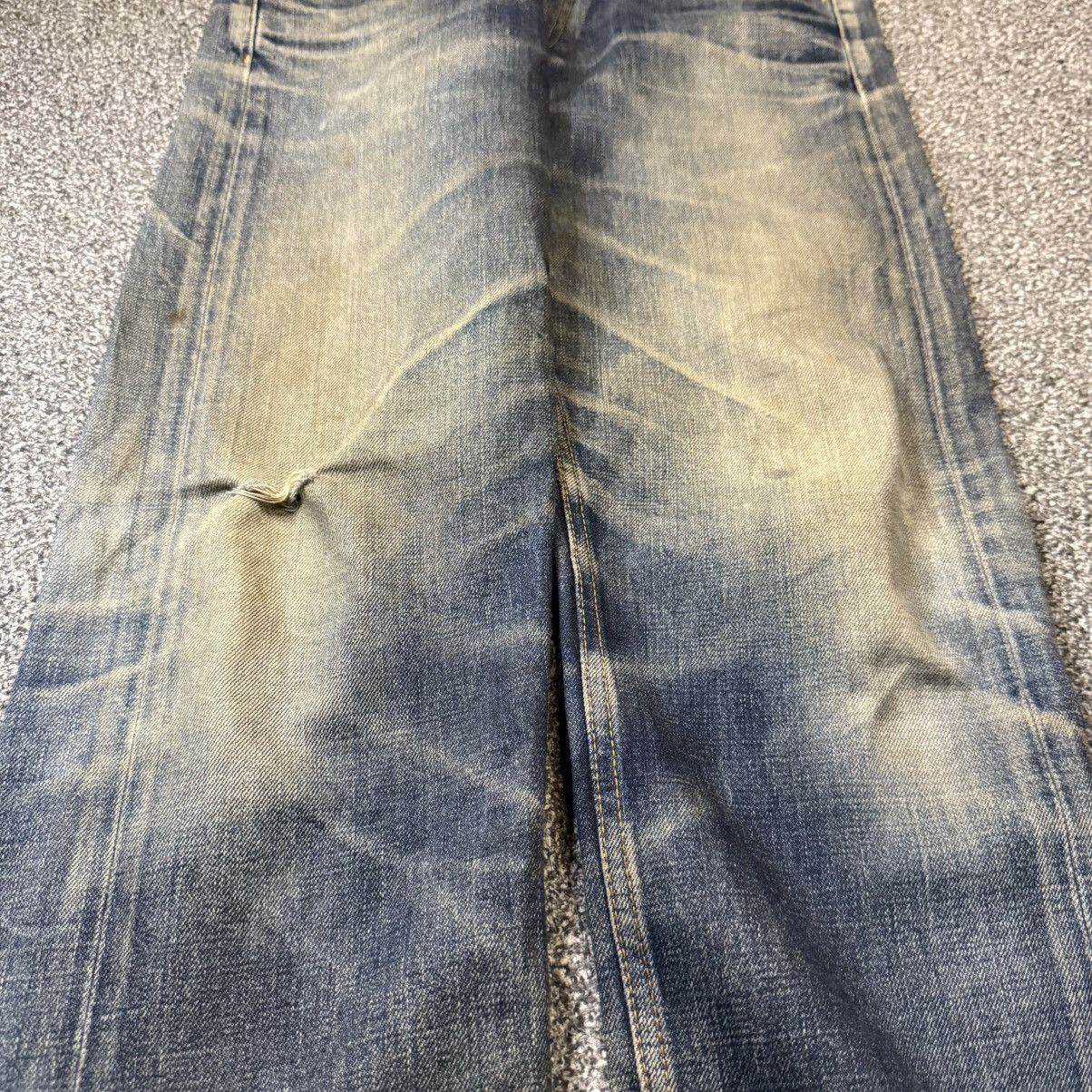 Indigo 🔥🇯🇵 Japanese LGB Rusty Monkey Time Indigo Dyed Denim Size US 33 - 4 Thumbnail