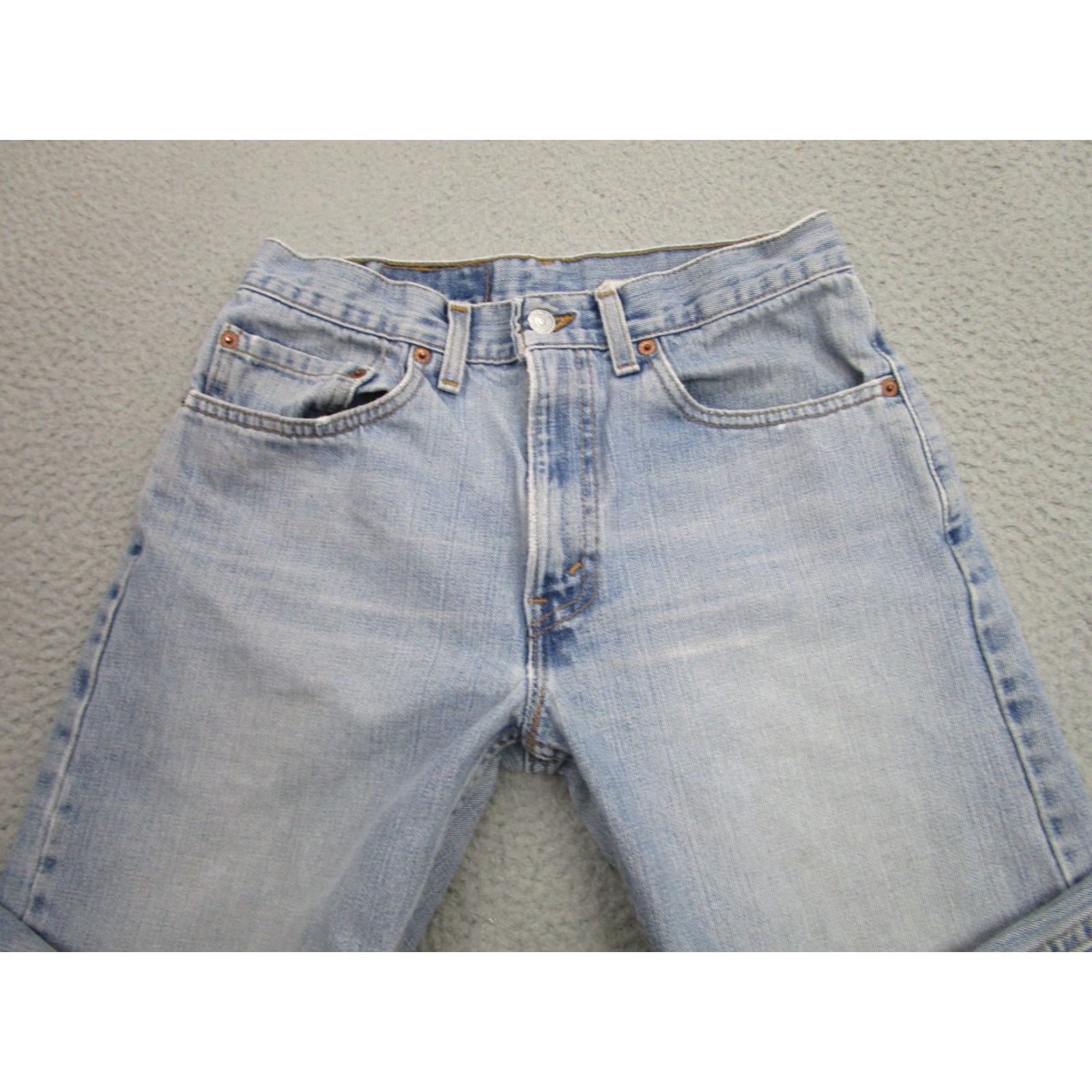 Levi's VINTAGE Levis 505 Jeans Mens 31 Light Wash Button Fly Straight Leg Denim 90s Mens Jeans Size US 31 - 6 Thumbnail