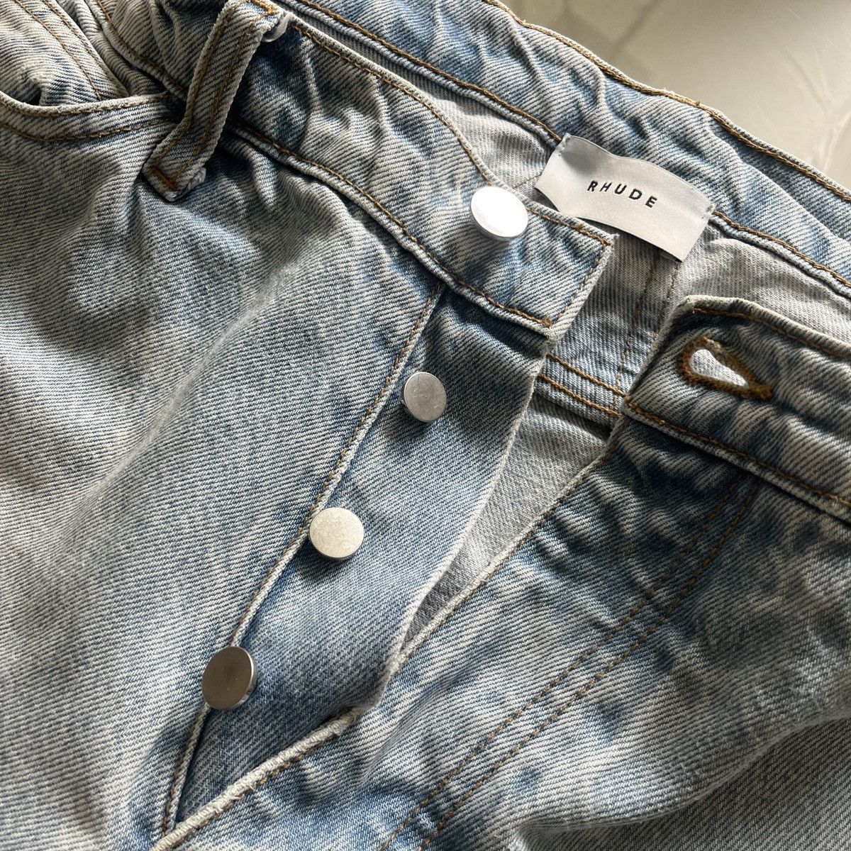 Rhude Rhude Bleach Washed Denim Jeans Size US 34 / EU 50 - 3 Thumbnail