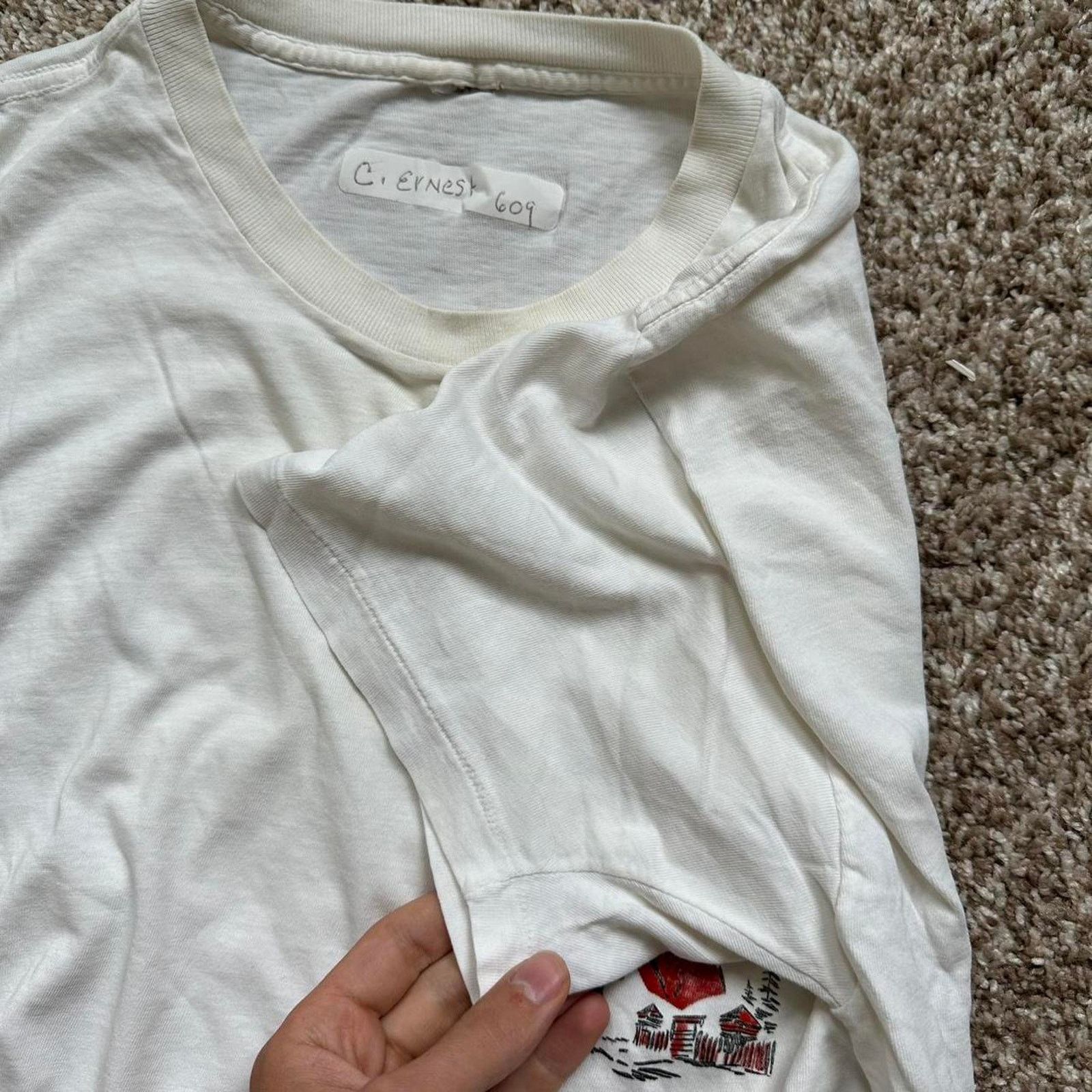 Vintage Rare Vintage 60s 70s Davey Crockett White Graphic Shirt Top Size US L / EU 52-54 / 3 - 6 Thumbnail