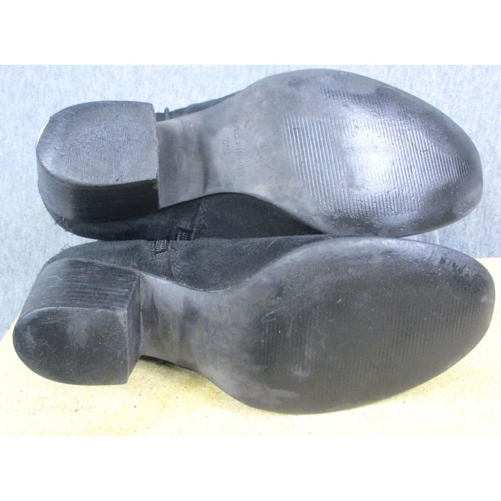 Marc Fisher VINTAGE? No. Marc Fisher Boots Women Size 6 Black Suede Ankle Booties Block Heel Side Zip Size US 6 / IT 36 - 6 Thumbnail