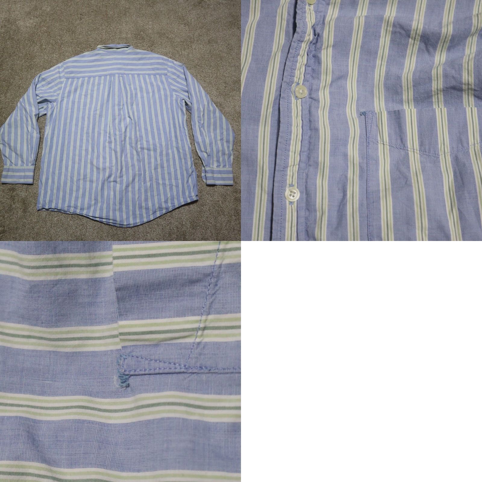 Cherokee VINTAGE Cherokee Blue Striped Button-Up Shirt Long Sleeve Casual Men's XL Size US XL / EU 56 / 4 - 8 Thumbnail