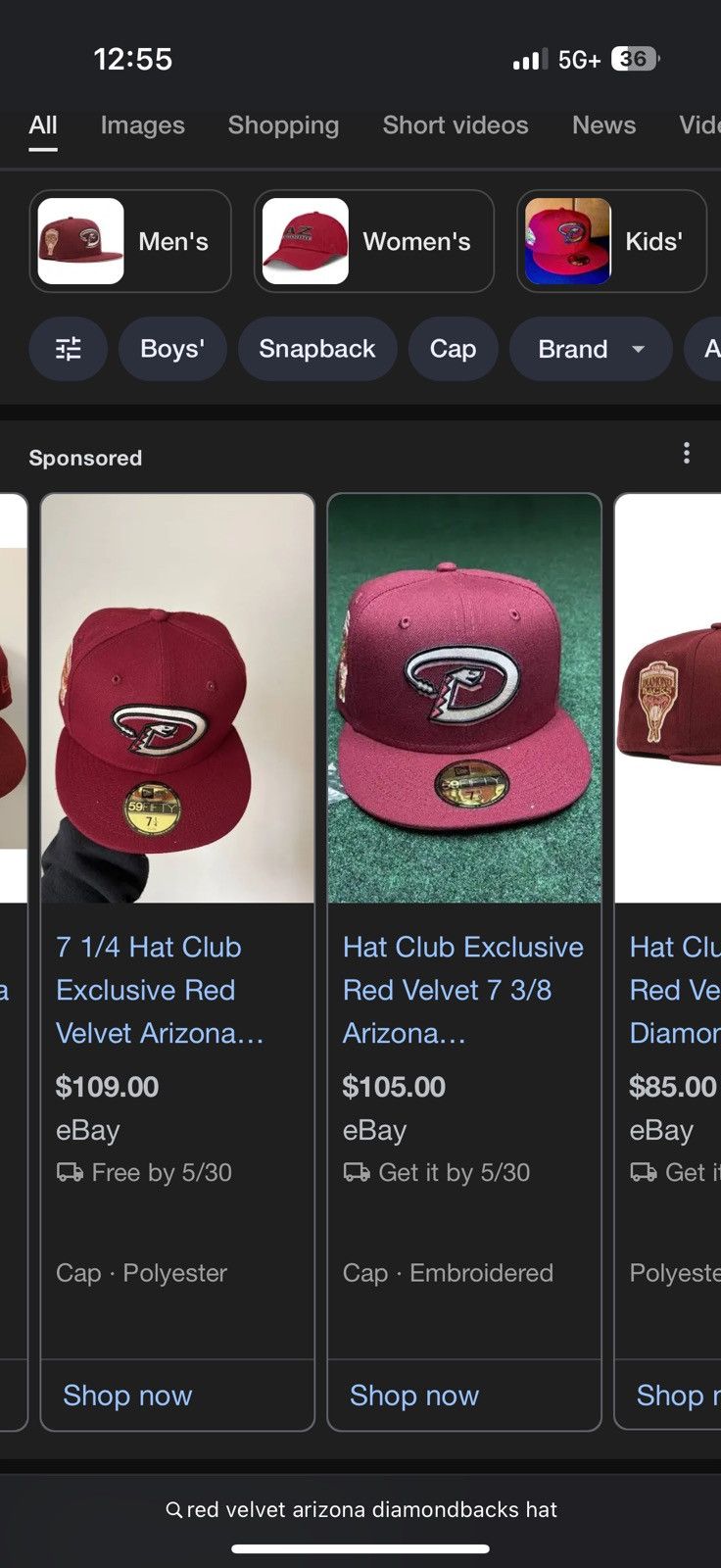 Capsule × Hat Club × New Era 7 5/8 Hat Club Red Velvet Arizona Diamondbacks Size ONE SIZE - 6 Thumbnail