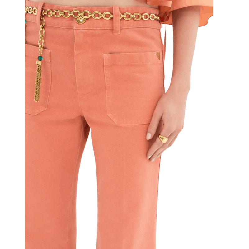 Chloe o1loc1c11125 Trousers in Shell Coral Size 27" / US 4 / IT 40 - 2 Thumbnail