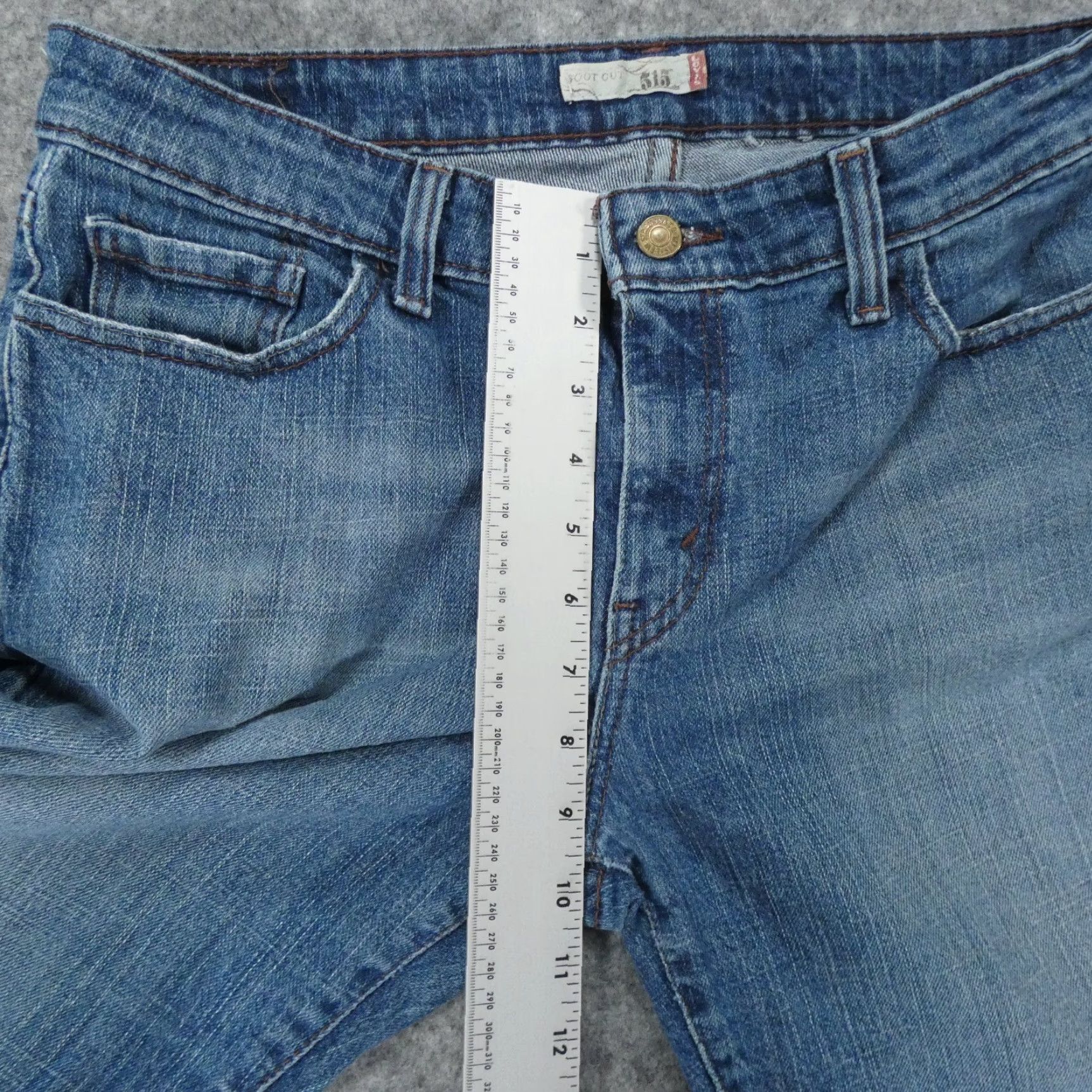 Levi's Levi's 515 Jeans Womens 12M Bootcut Mid Rise Stretch Light Wash Blue Size 34" / US 12 / IT 48 - 7 Thumbnail