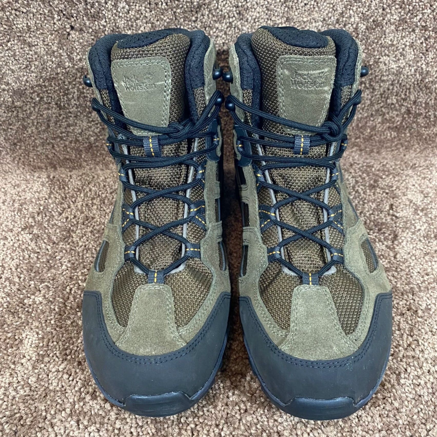 Jack Wolfskin Jack Wolfskin Kreisel 1 Boots Mens US 12 EU 45.5 Brown 8" Texapore Hiking Trail Waterproof Leather Upper Fabric Lining Breathable Mid-Calf Boot Size US 12 / EU 45 - 5 Thumbnail